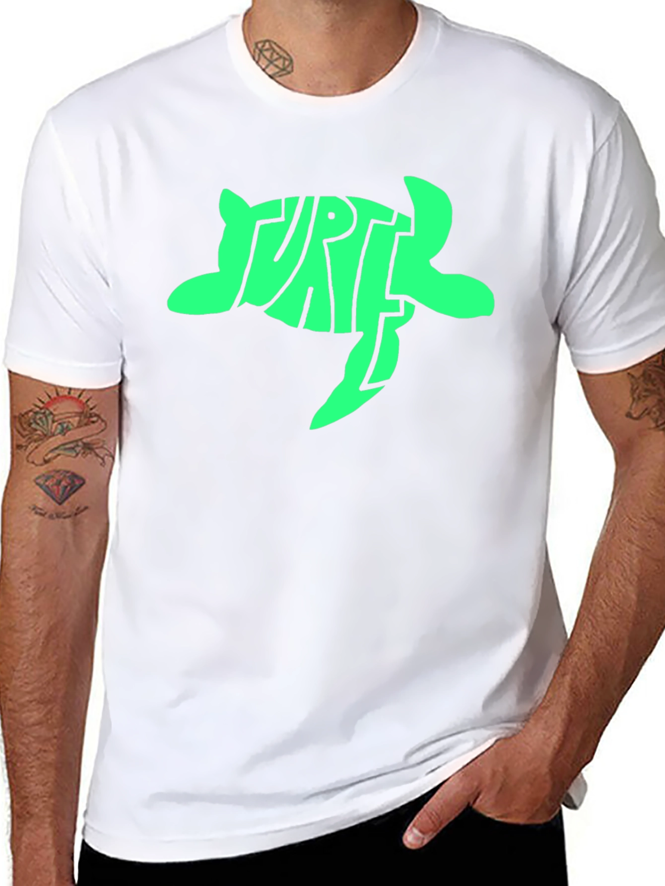 Turtle Graphic T-Shirt - Black -  Unique Design