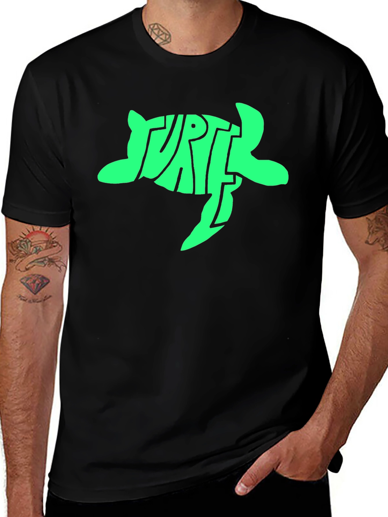 Turtle Graphic T-Shirt - Black -  Unique Design