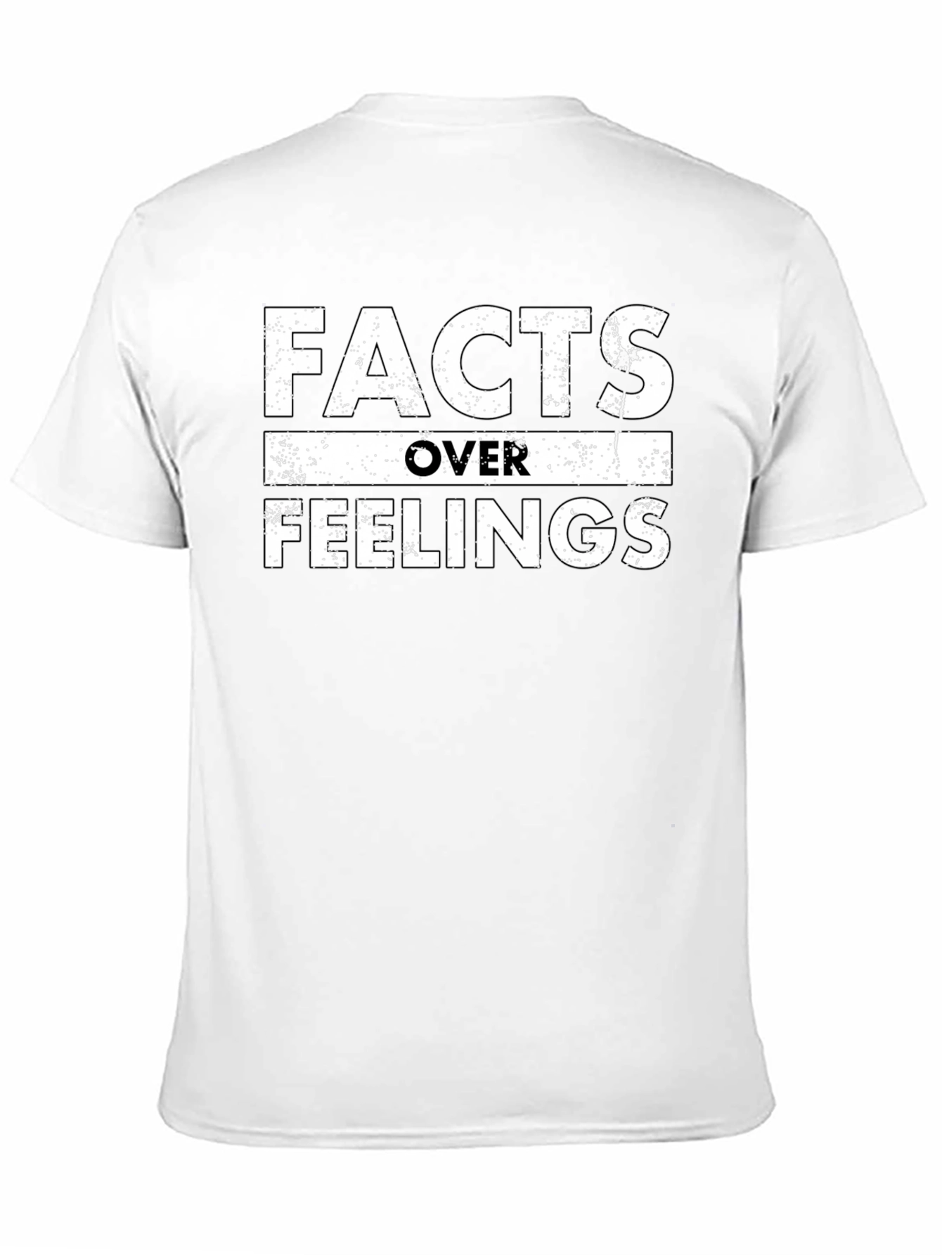 Facts Over Feelings Graphic Tee - Black Cotton T-Shirt