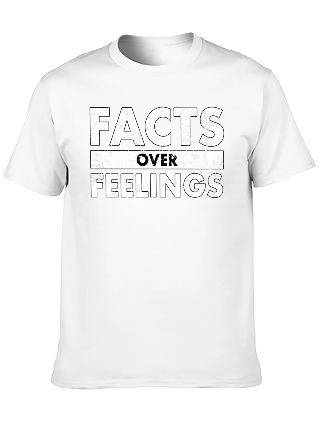 Facts Over Feelings Graphic Tee - Black Cotton T-Shirt
