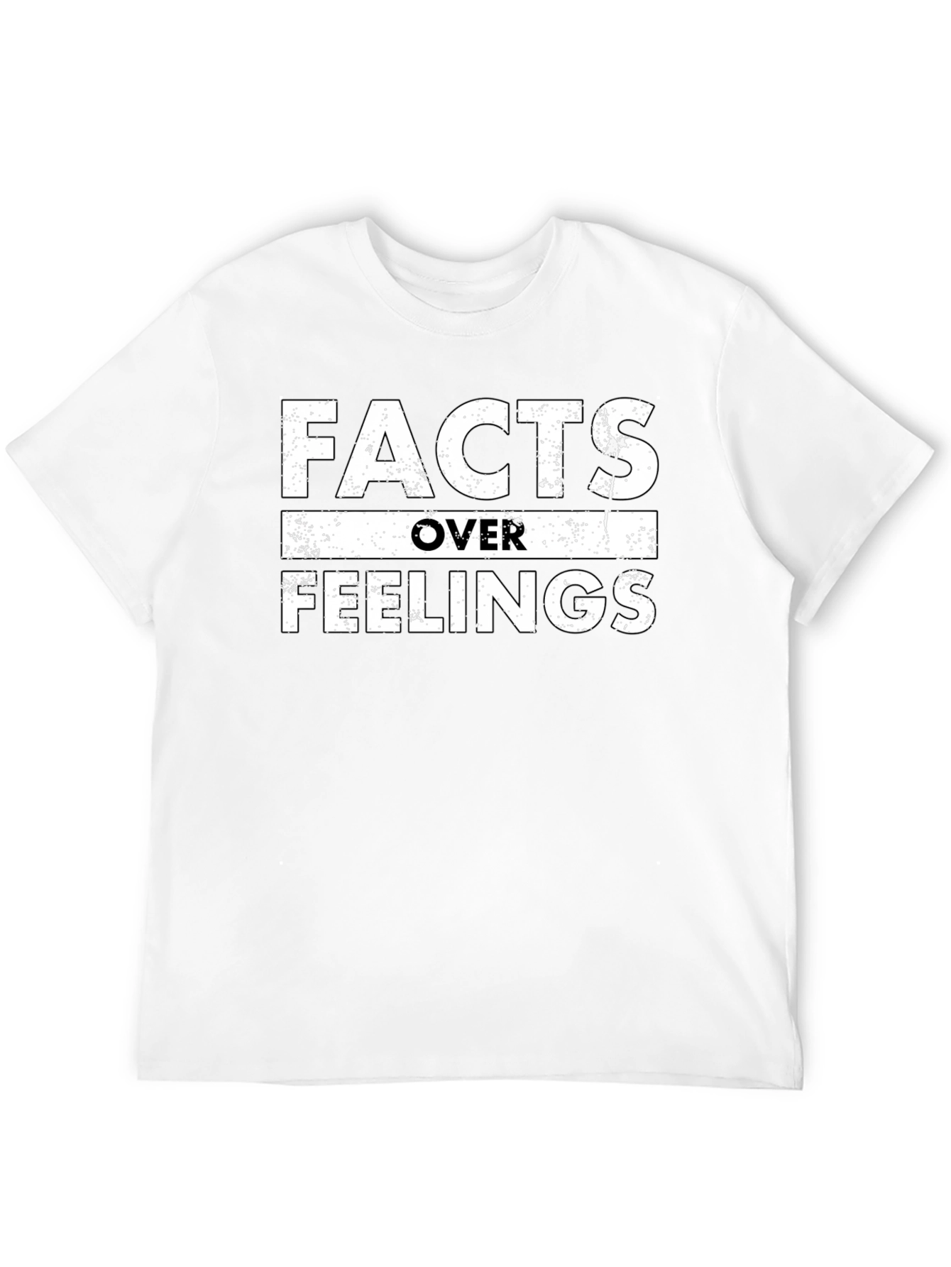 Facts Over Feelings Graphic Tee - Black Cotton T-Shirt