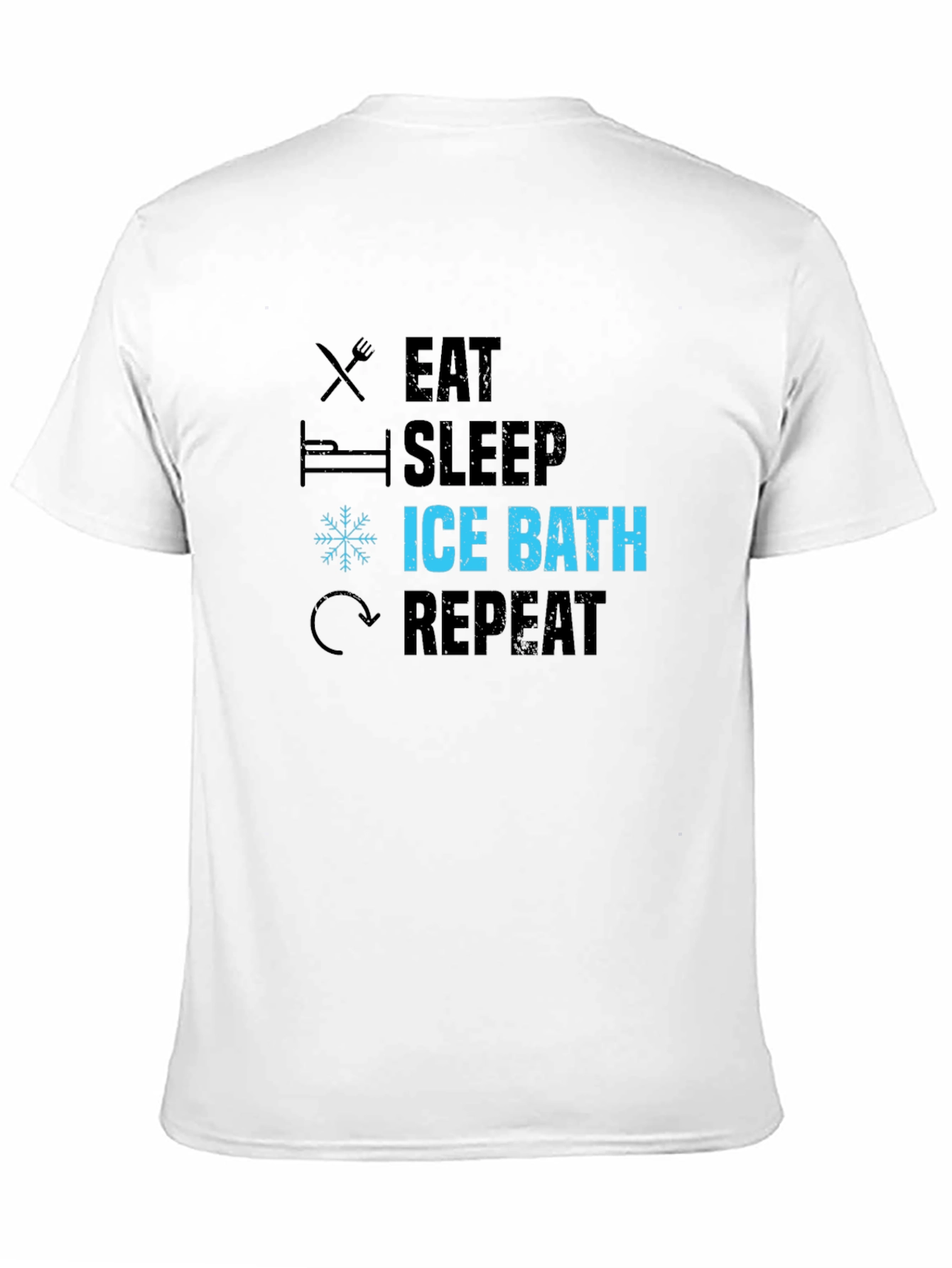 Eat Sleep Ice Bath Repeat Black T-Shirt