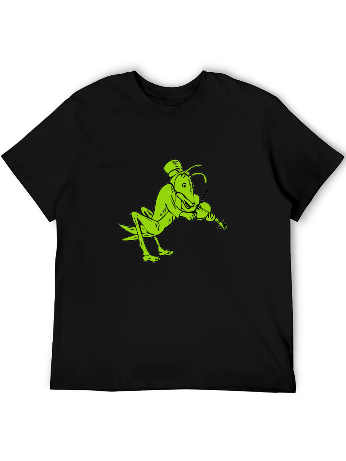Grasshopper Violinist Black T-Shirt