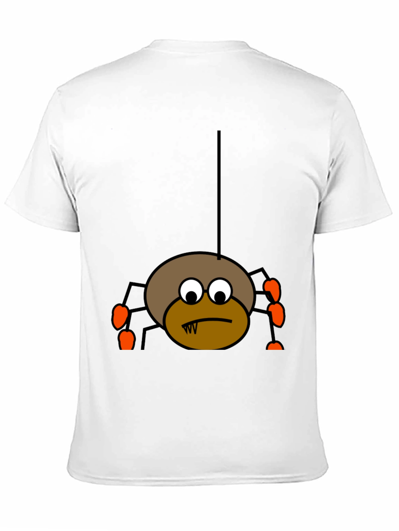 Halloween Spider Graphic Tee - Black Cotton T-Shirt