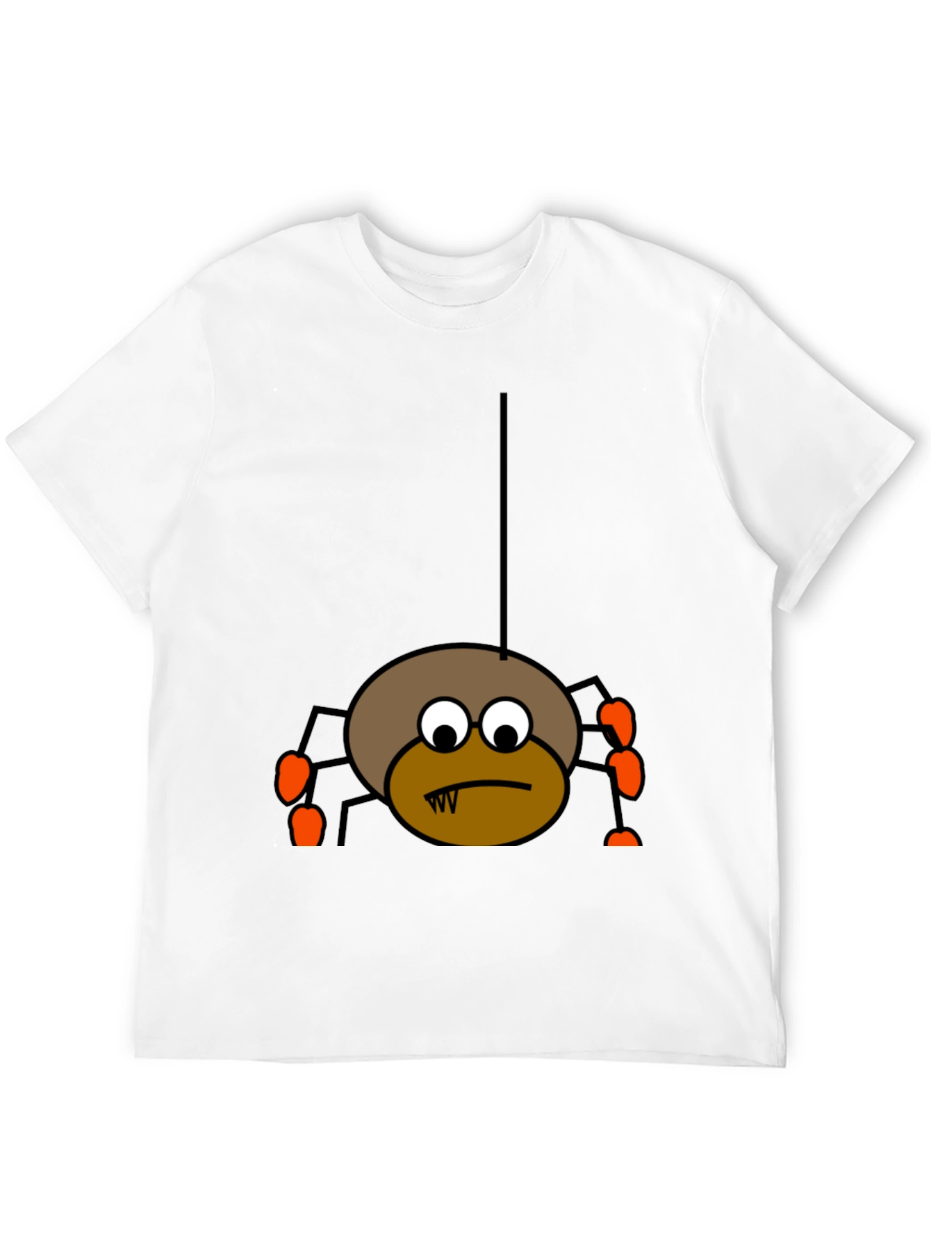 Halloween Spider Graphic Tee - Black Cotton T-Shirt