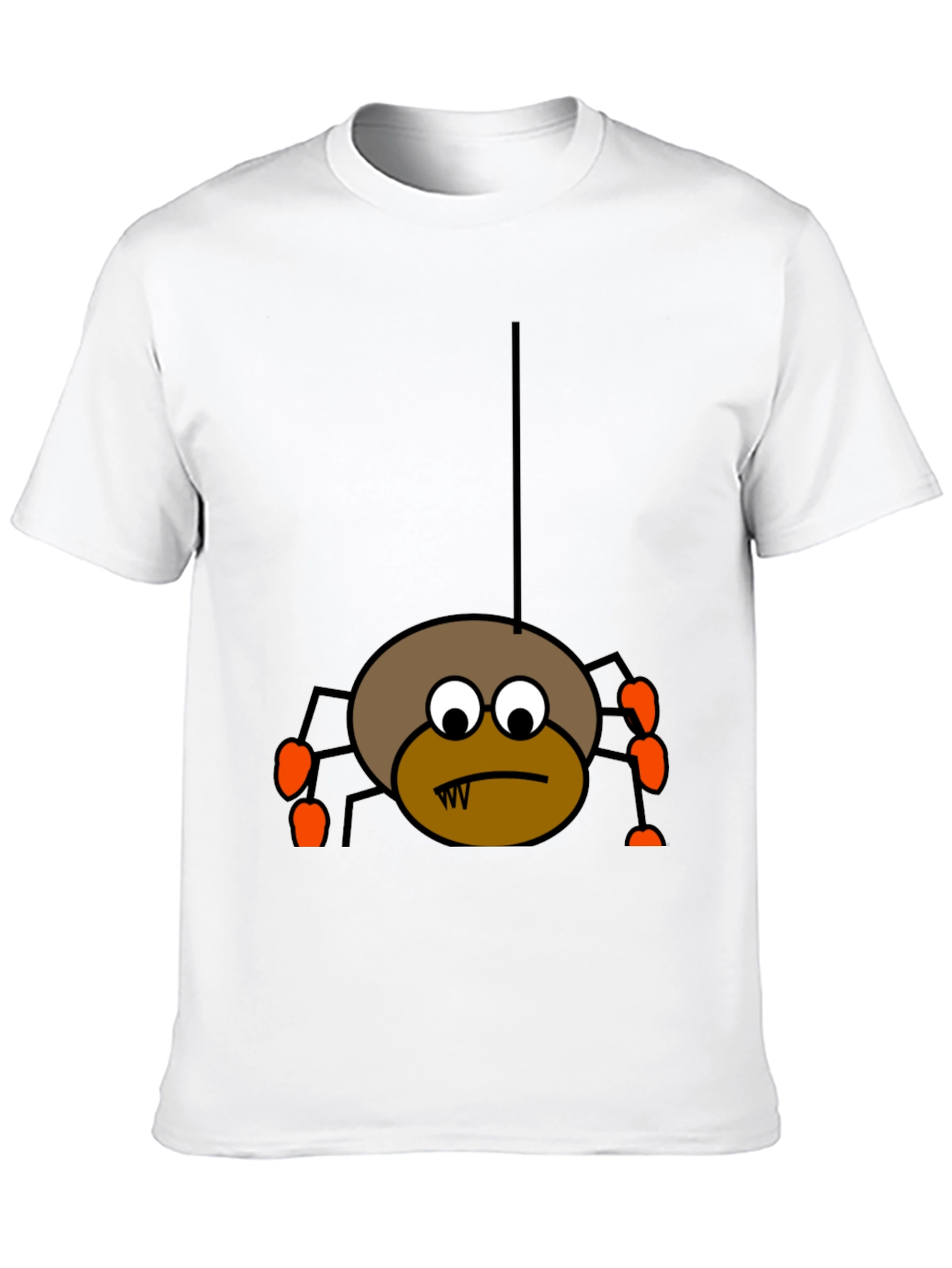 Halloween Spider Graphic Tee - Black Cotton T-Shirt