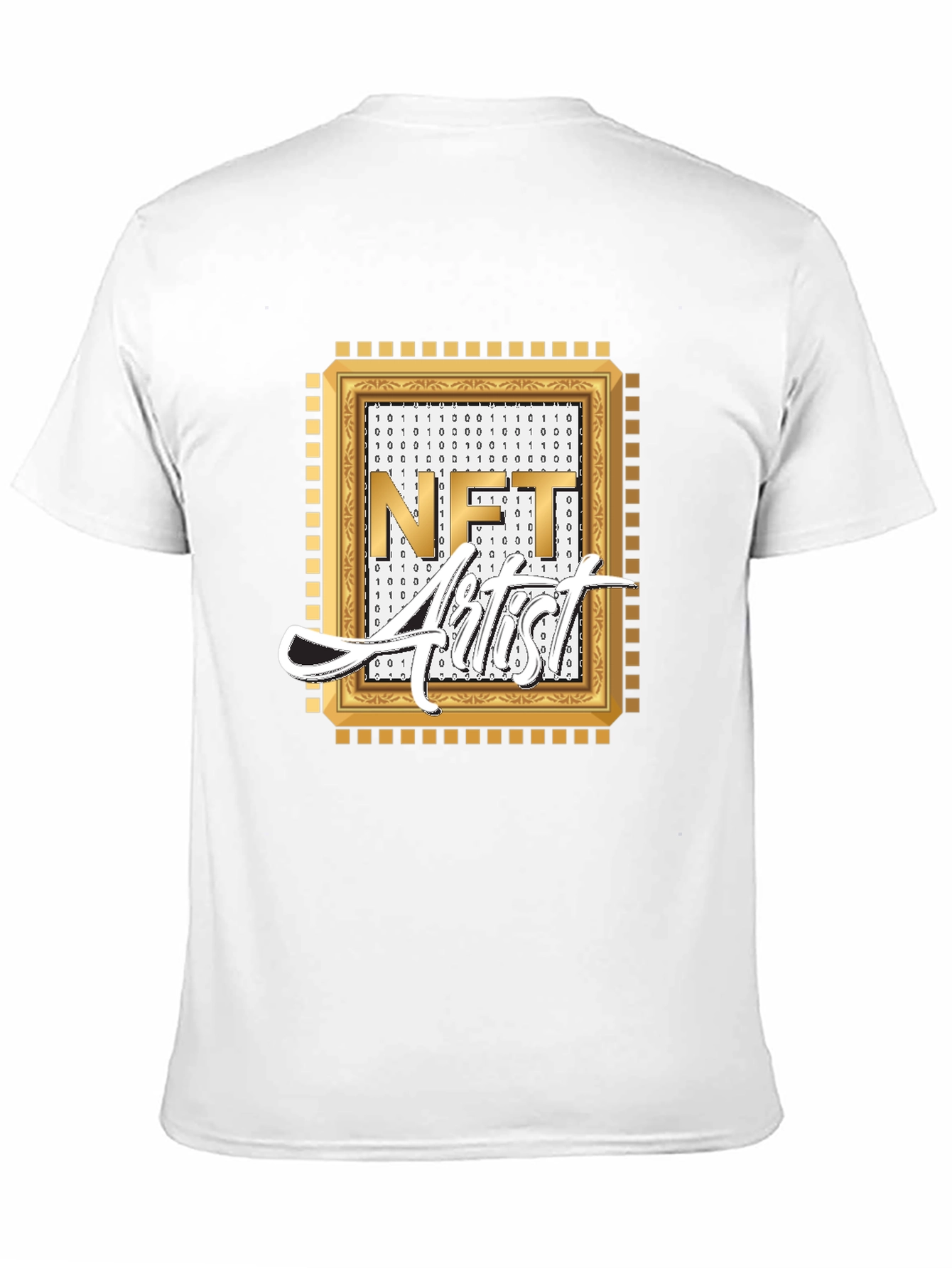 NFT Artist Graphic Tee - Black Cotton Blend T-Shirt