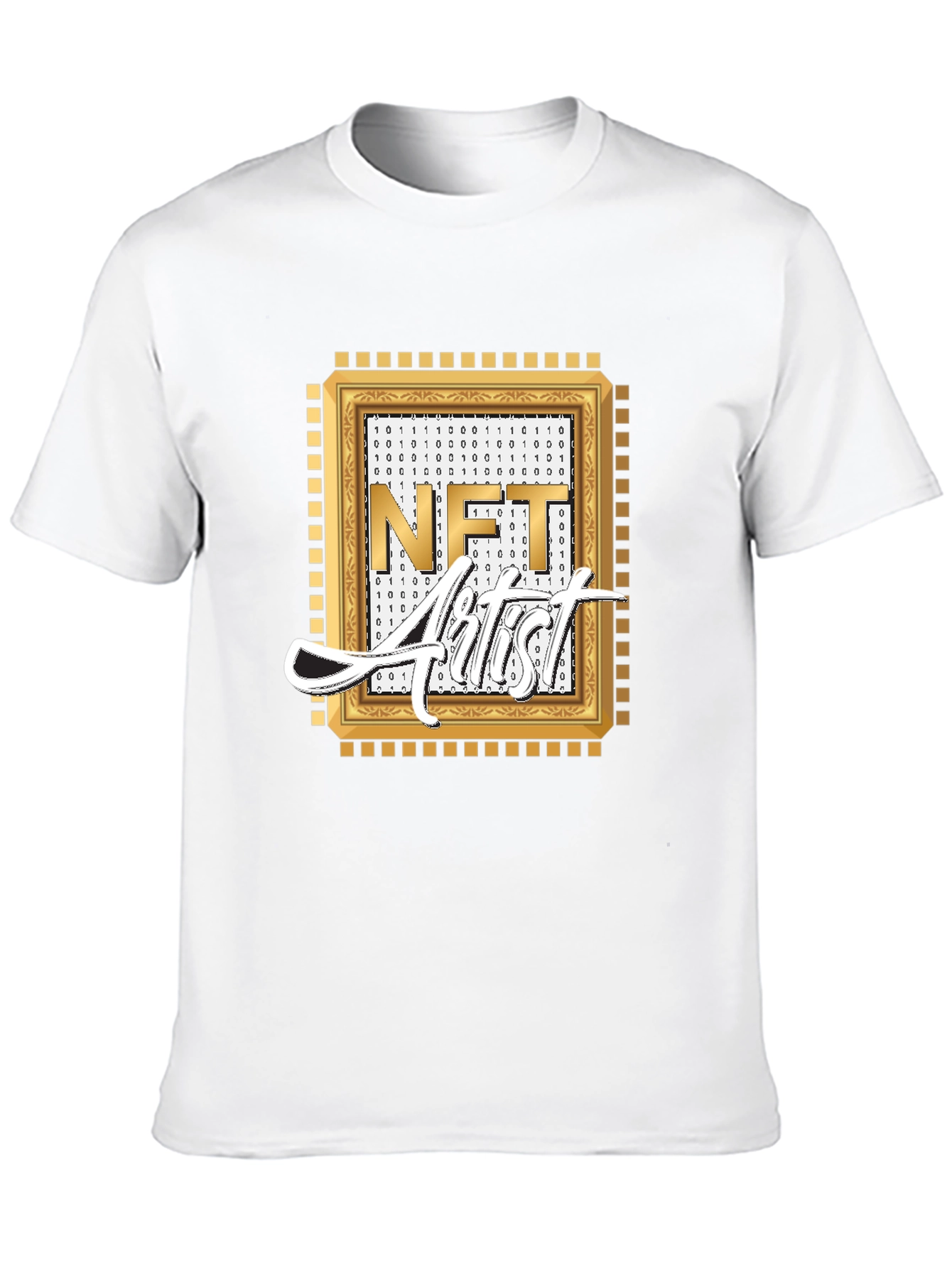 NFT Artist Graphic Tee - Black Cotton Blend T-Shirt