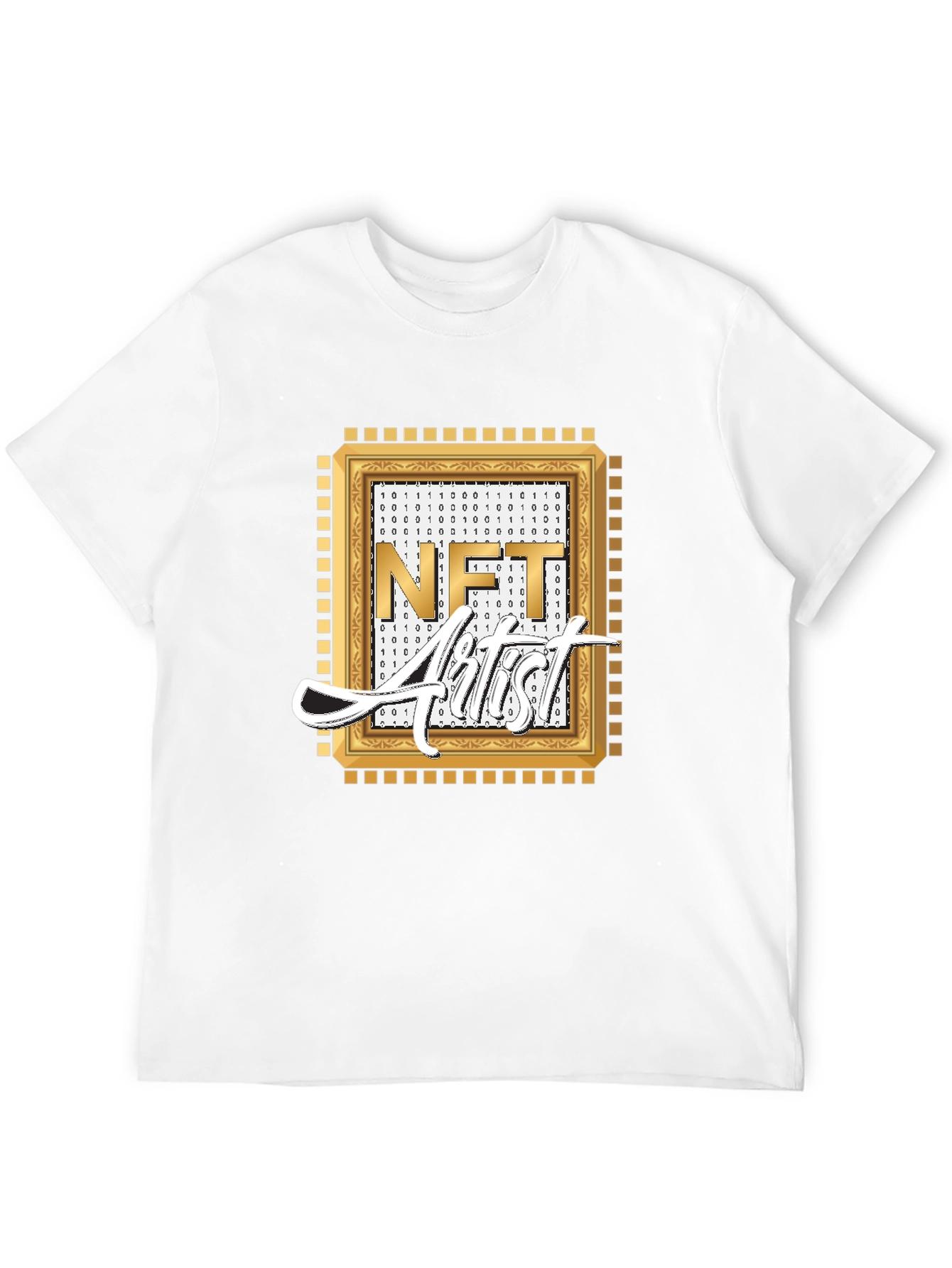 NFT Artist Graphic Tee - Black Cotton Blend T-Shirt
