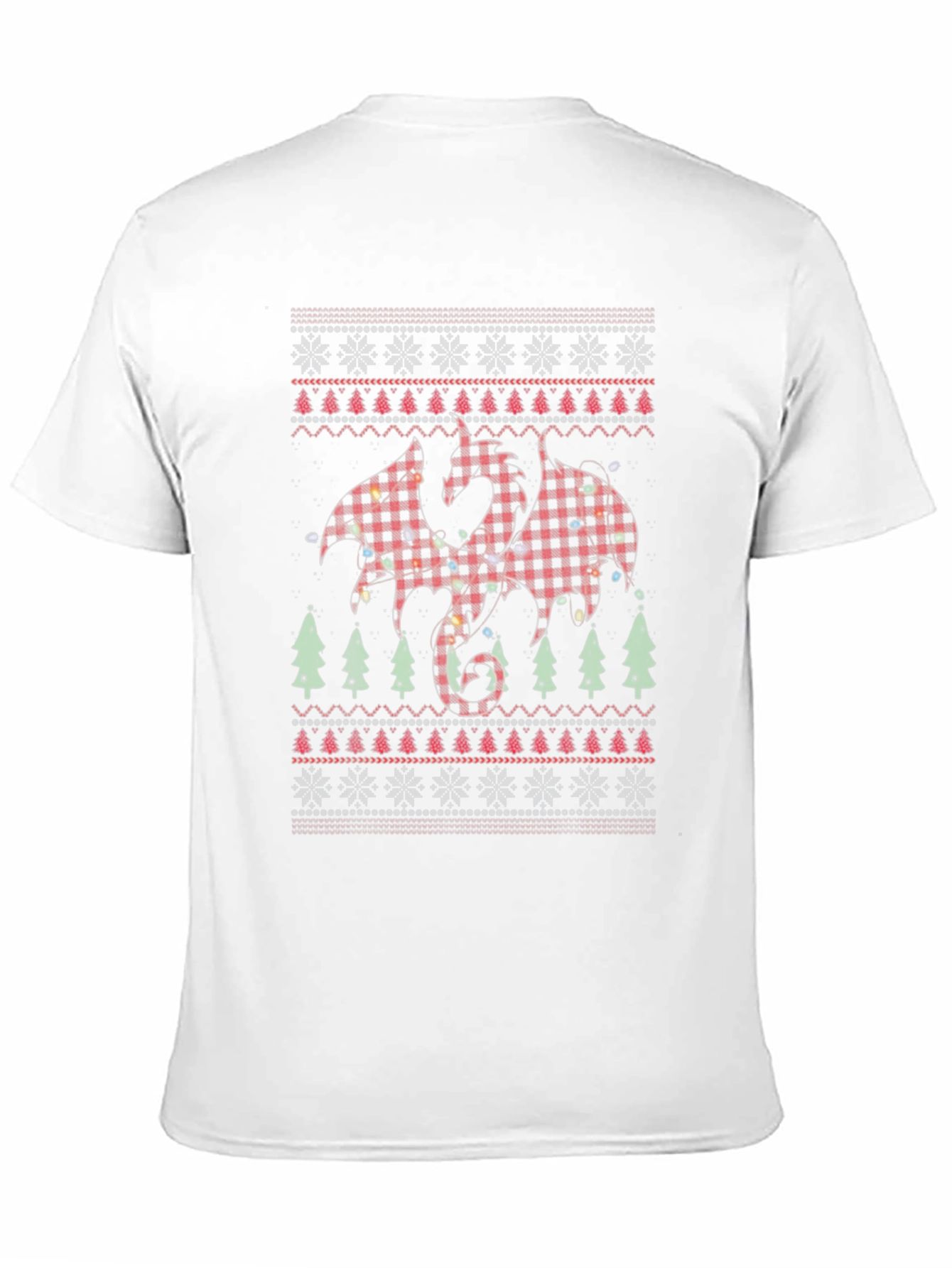 Plaid Dragon Christmas T-Shirt