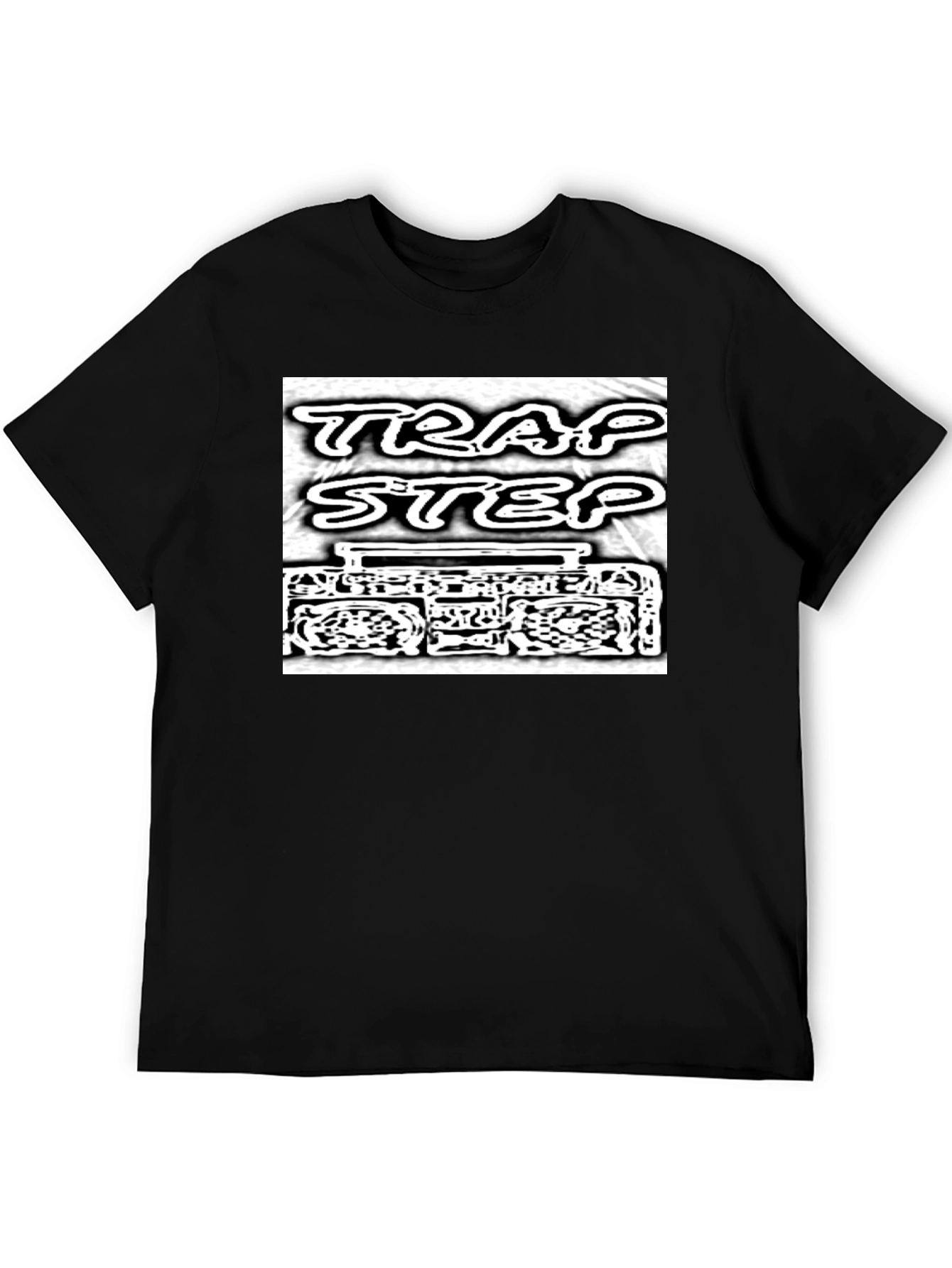 Trap Step Graphic T-Shirt - Black Cotton Tee