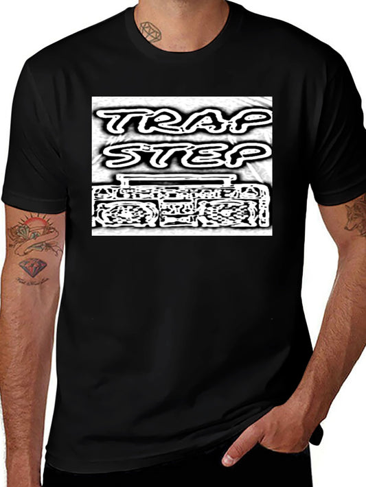 Trap Step Graphic T-Shirt - Black Cotton Tee