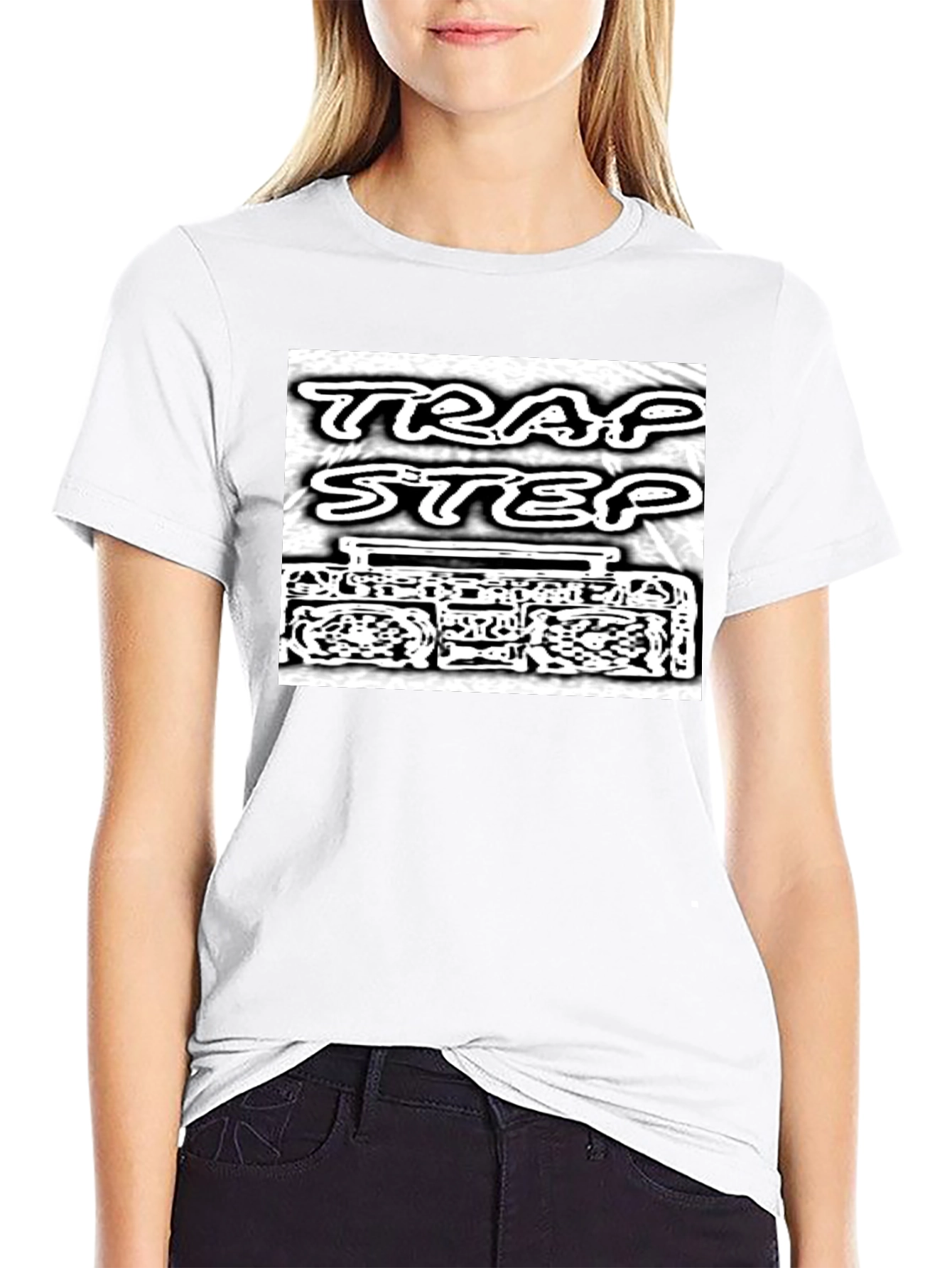 Trap Step Graphic T-Shirt - Black Cotton Tee
