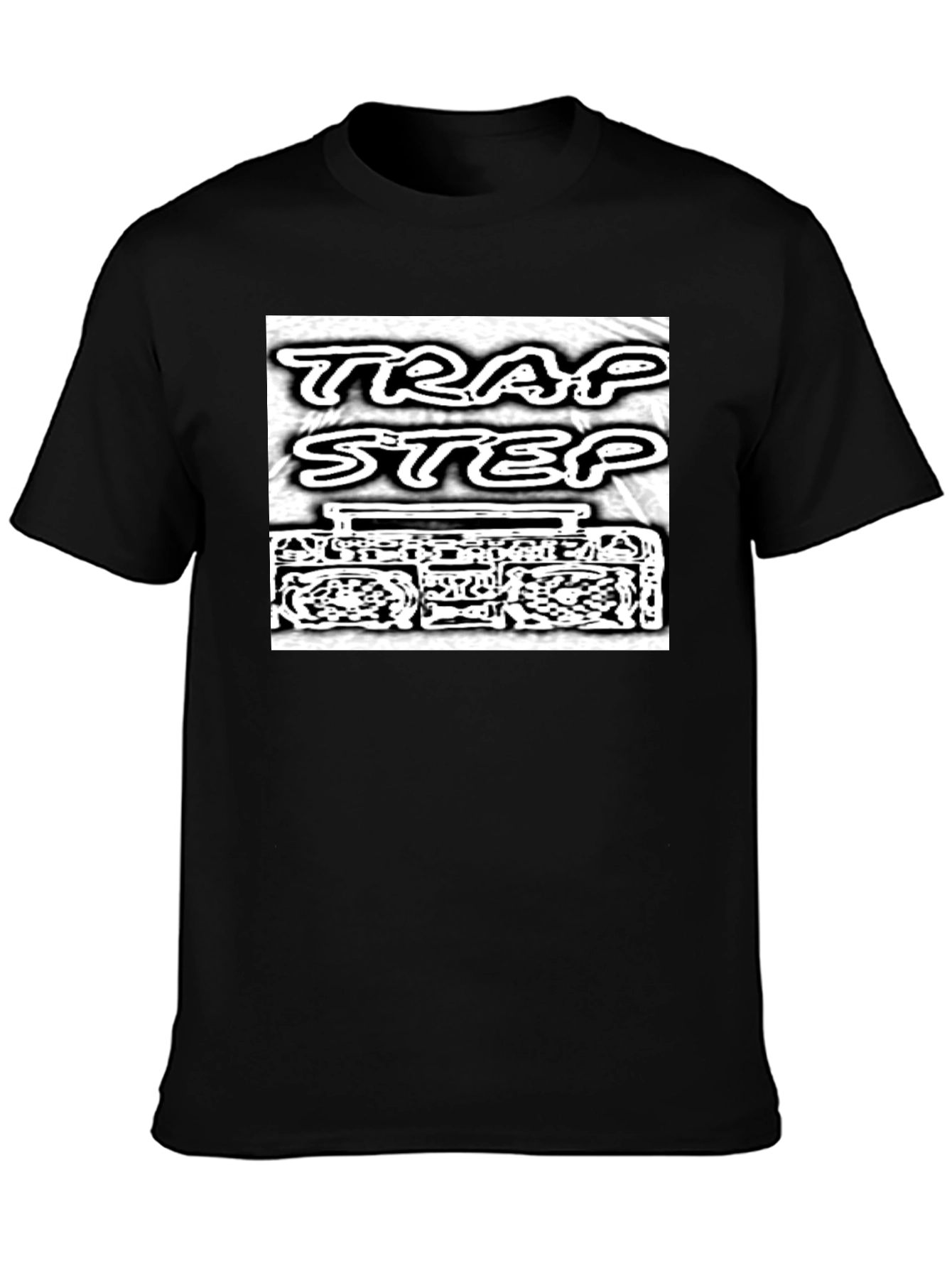 Trap Step Graphic T-Shirt - Black Cotton Tee