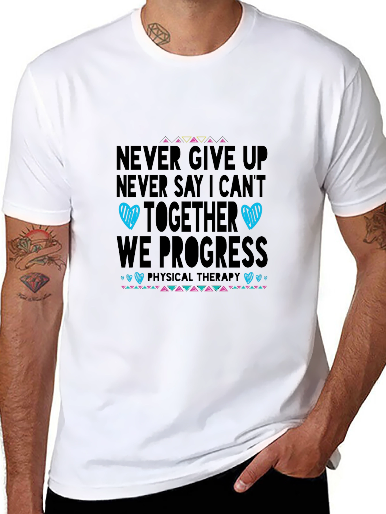 Never Give Up Physical Therapy T-Shirt