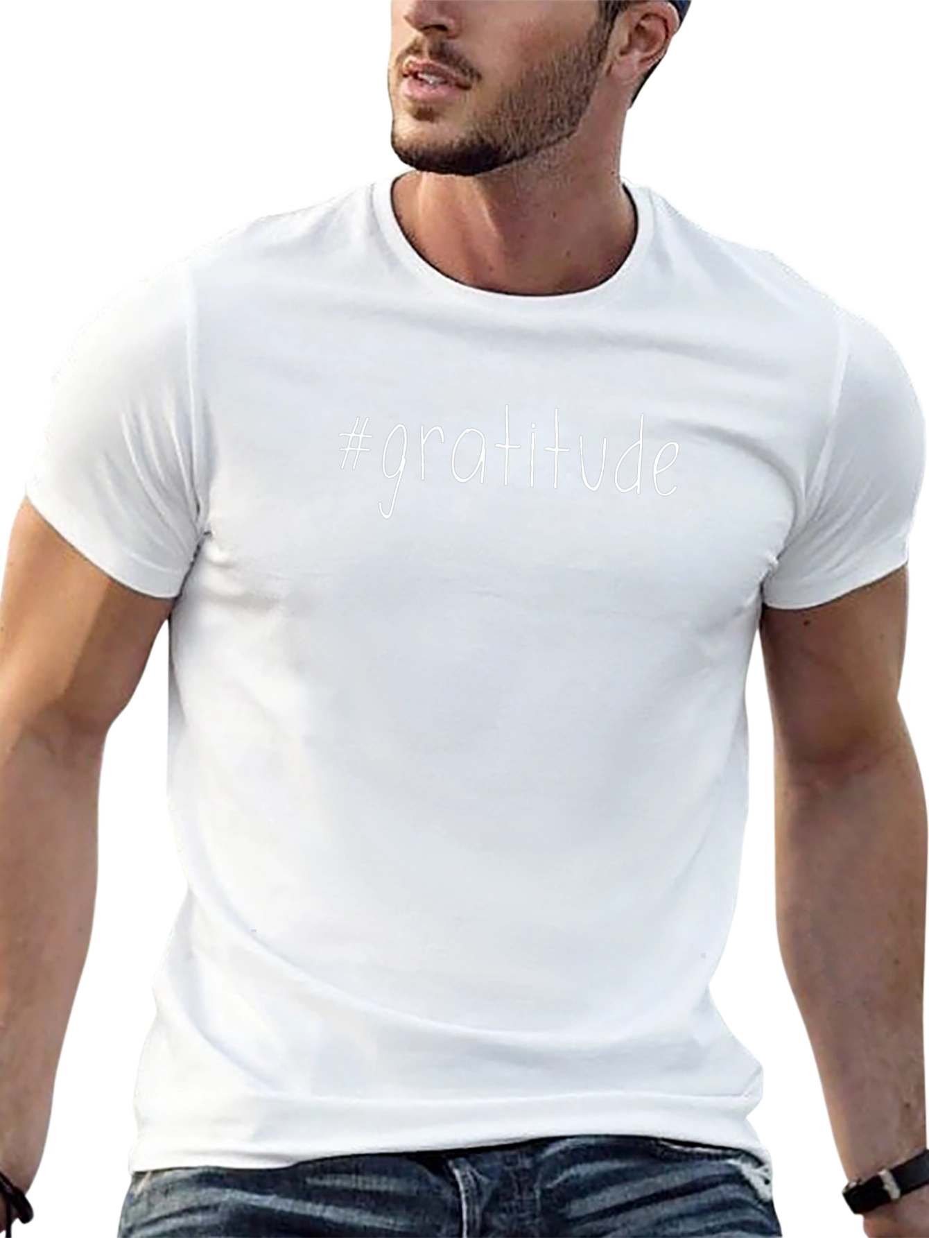 Gratitude Black T-Shirt - Positive Vibes