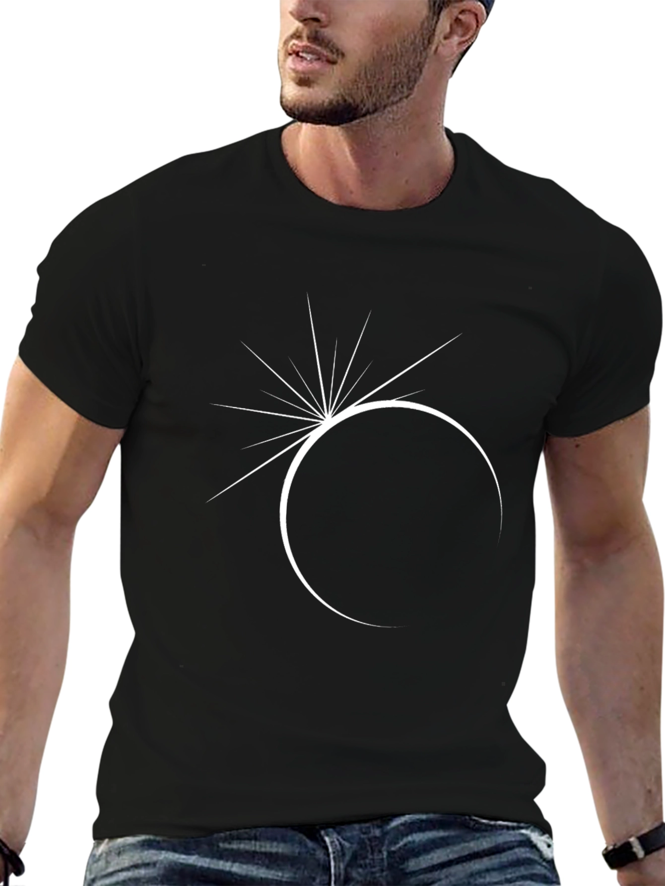 Eclipse Graphic Tee - Modern Black T-Shirt