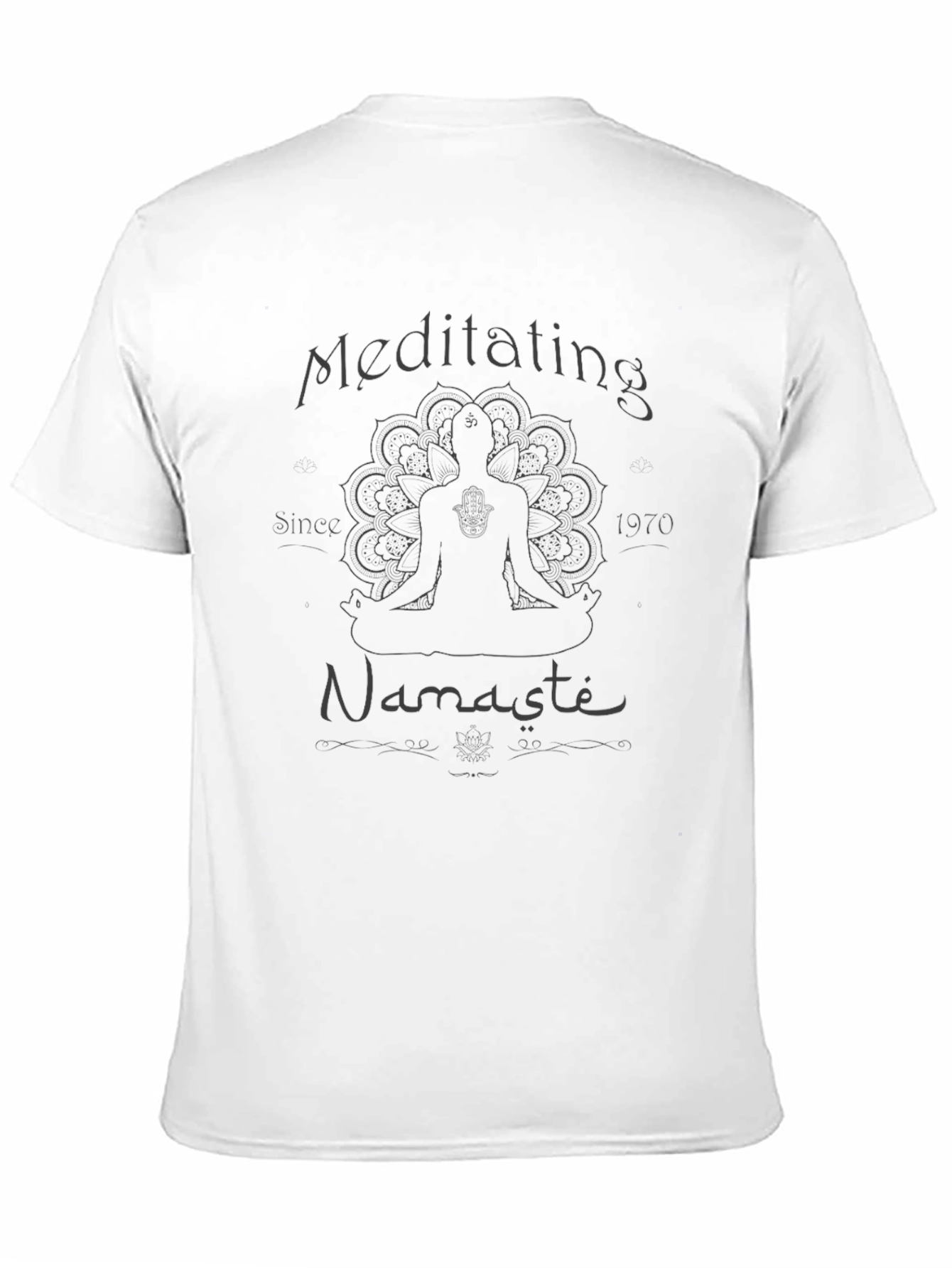Meditating Since 1970 Black T-Shirt