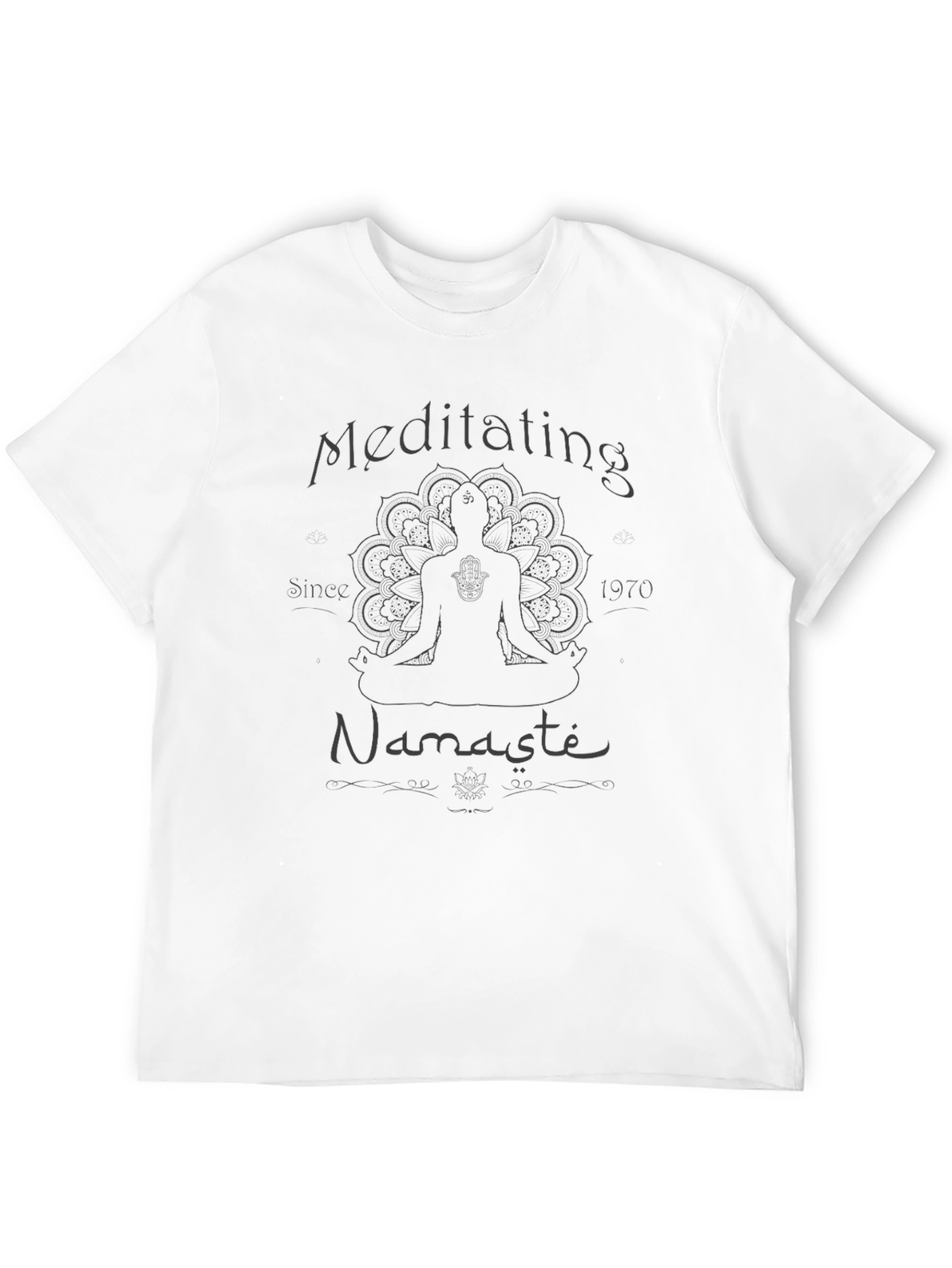Meditating Since 1970 Black T-Shirt