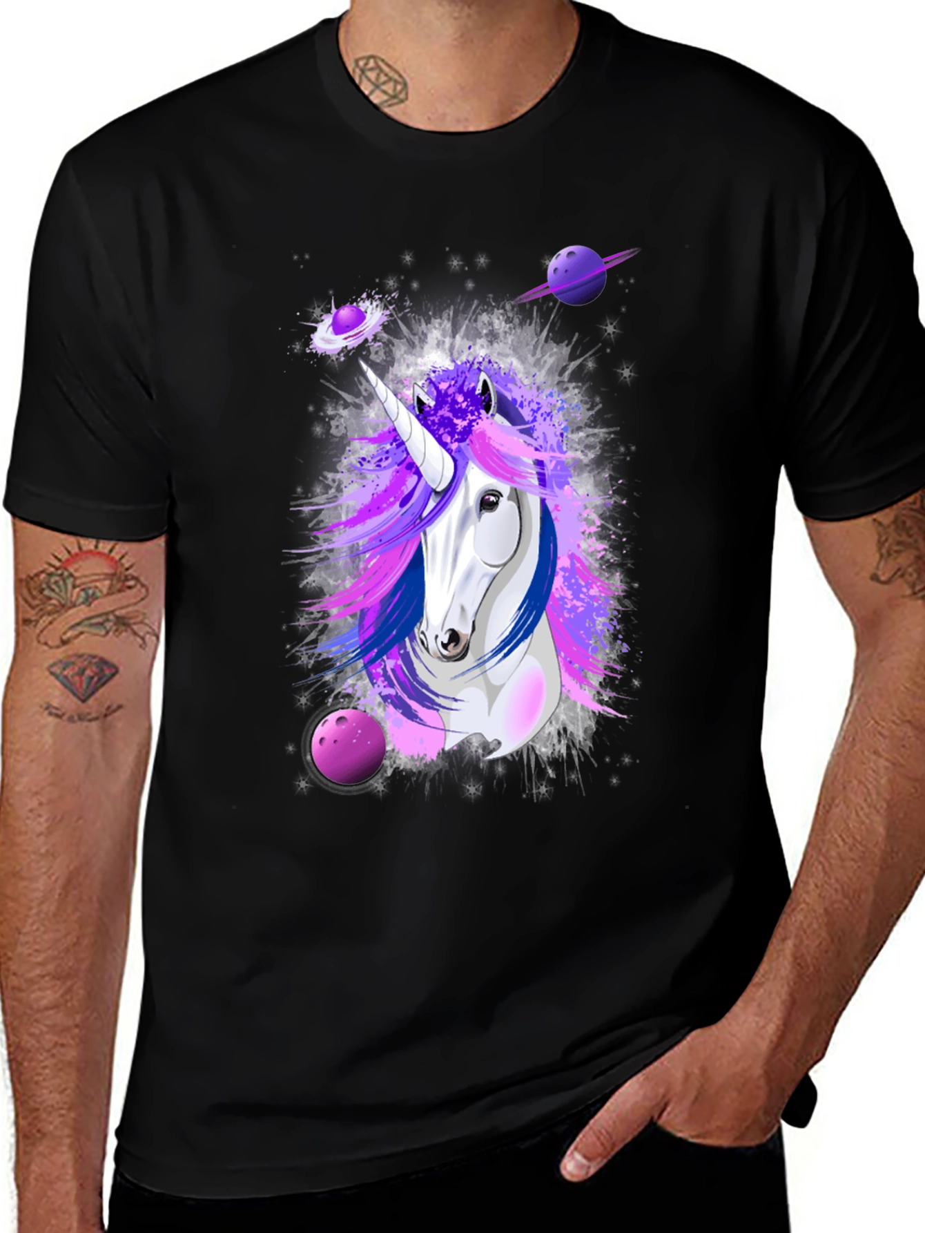 Unicorn Galaxy Graphic Print Tee