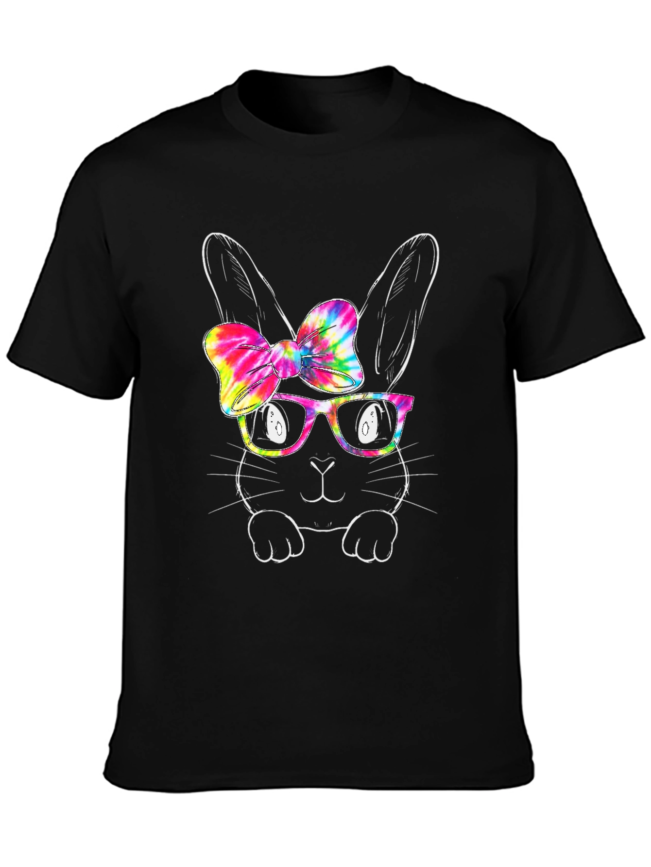Easter Bunny Tie Dye Bow T-Shirt