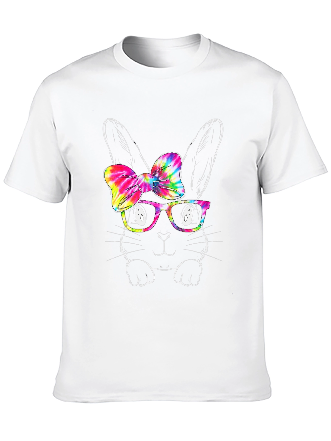 Easter Bunny Tie Dye Bow T-Shirt