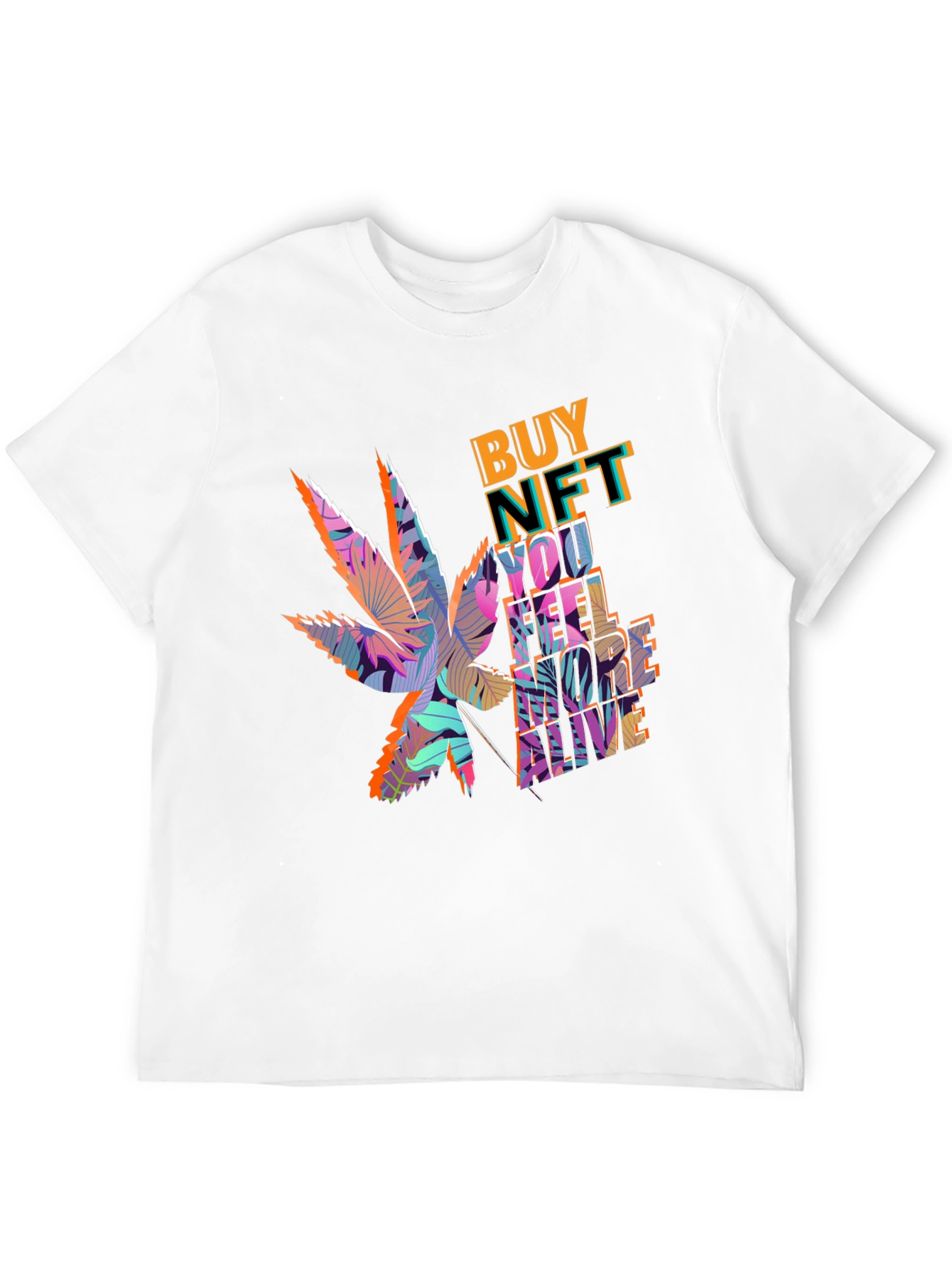 Buy NFT Marijuana Leaf Graphic Tee