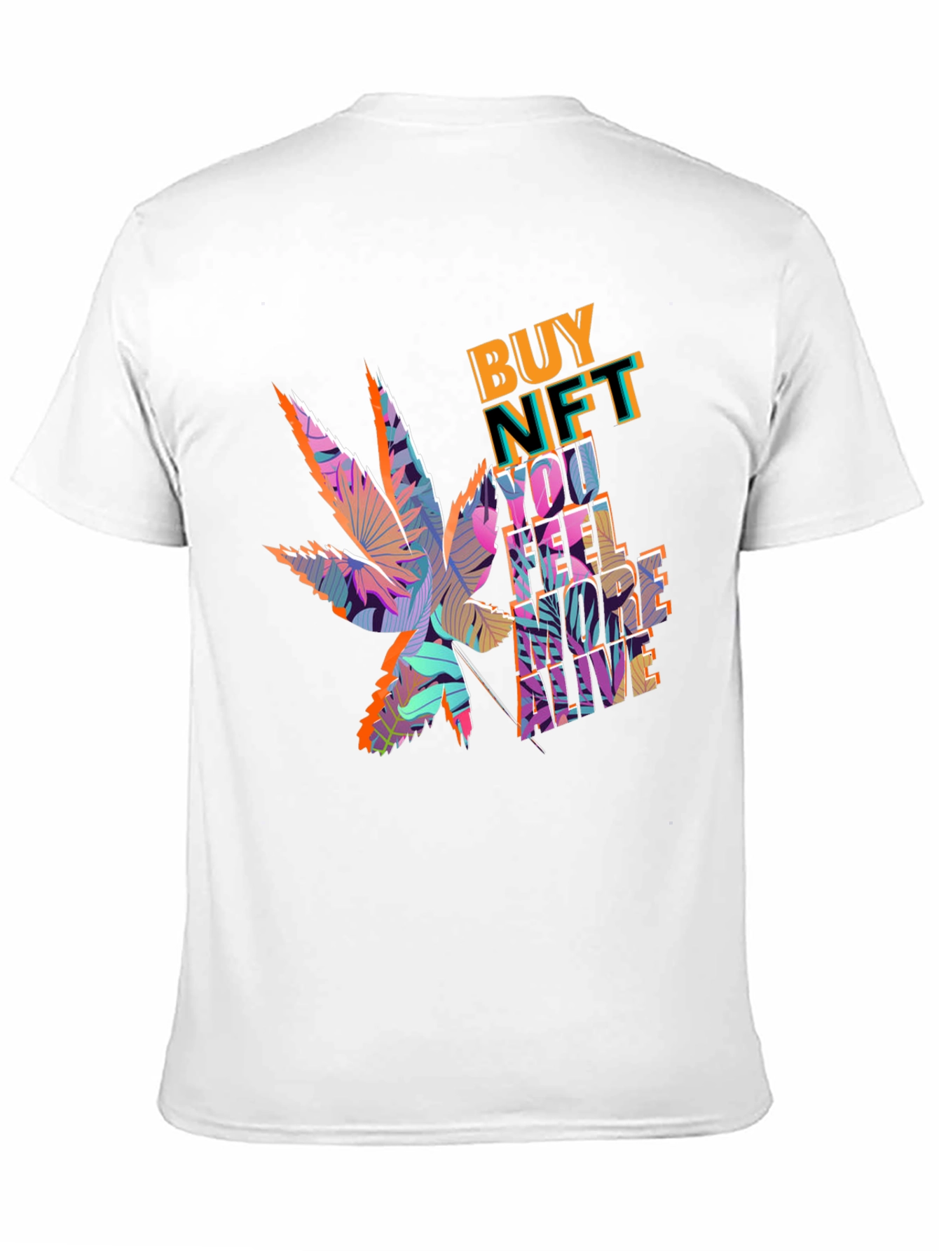 Buy NFT Marijuana Leaf Graphic Tee