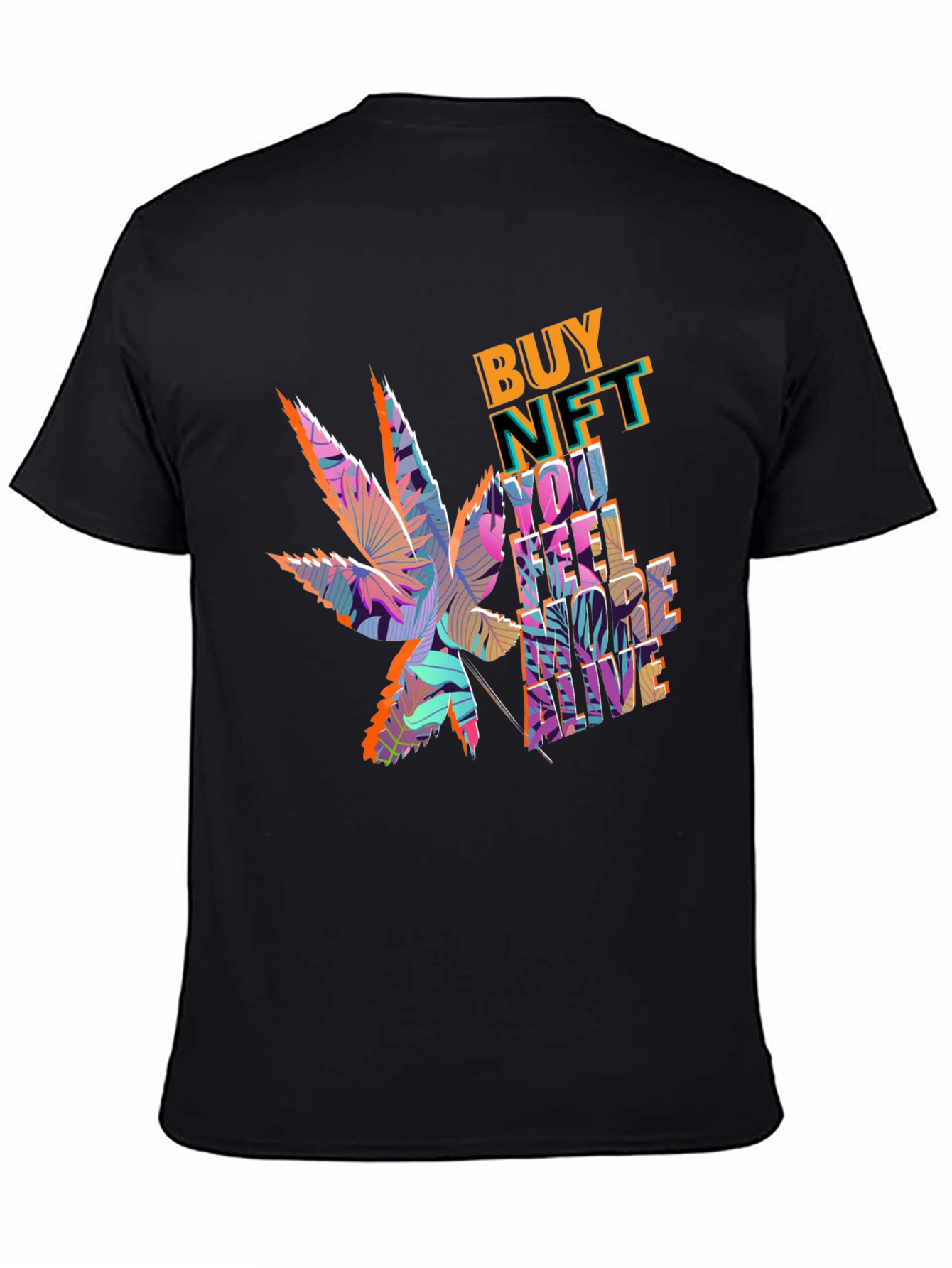 Buy NFT Marijuana Leaf Graphic Tee