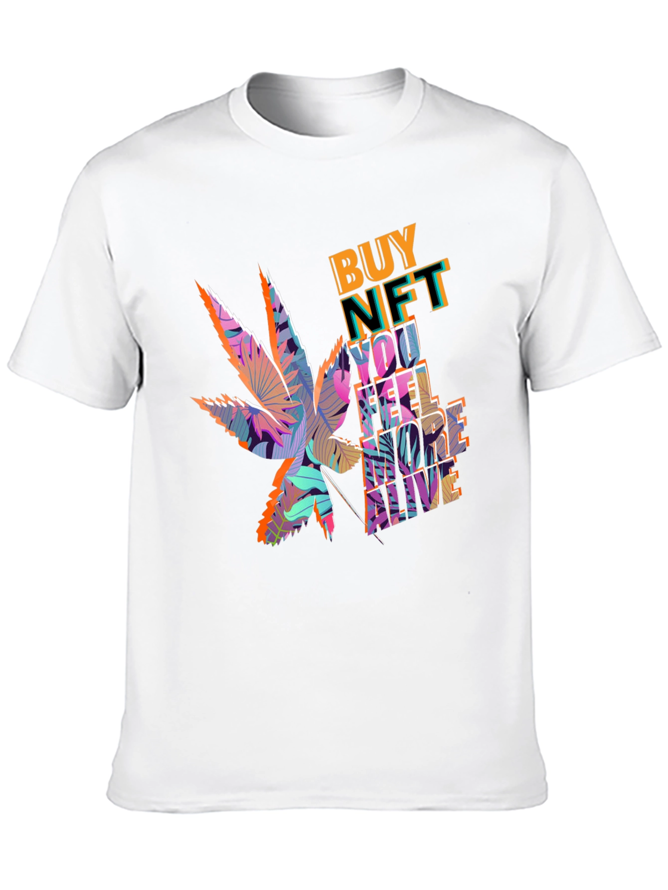 Buy NFT Marijuana Leaf Graphic Tee