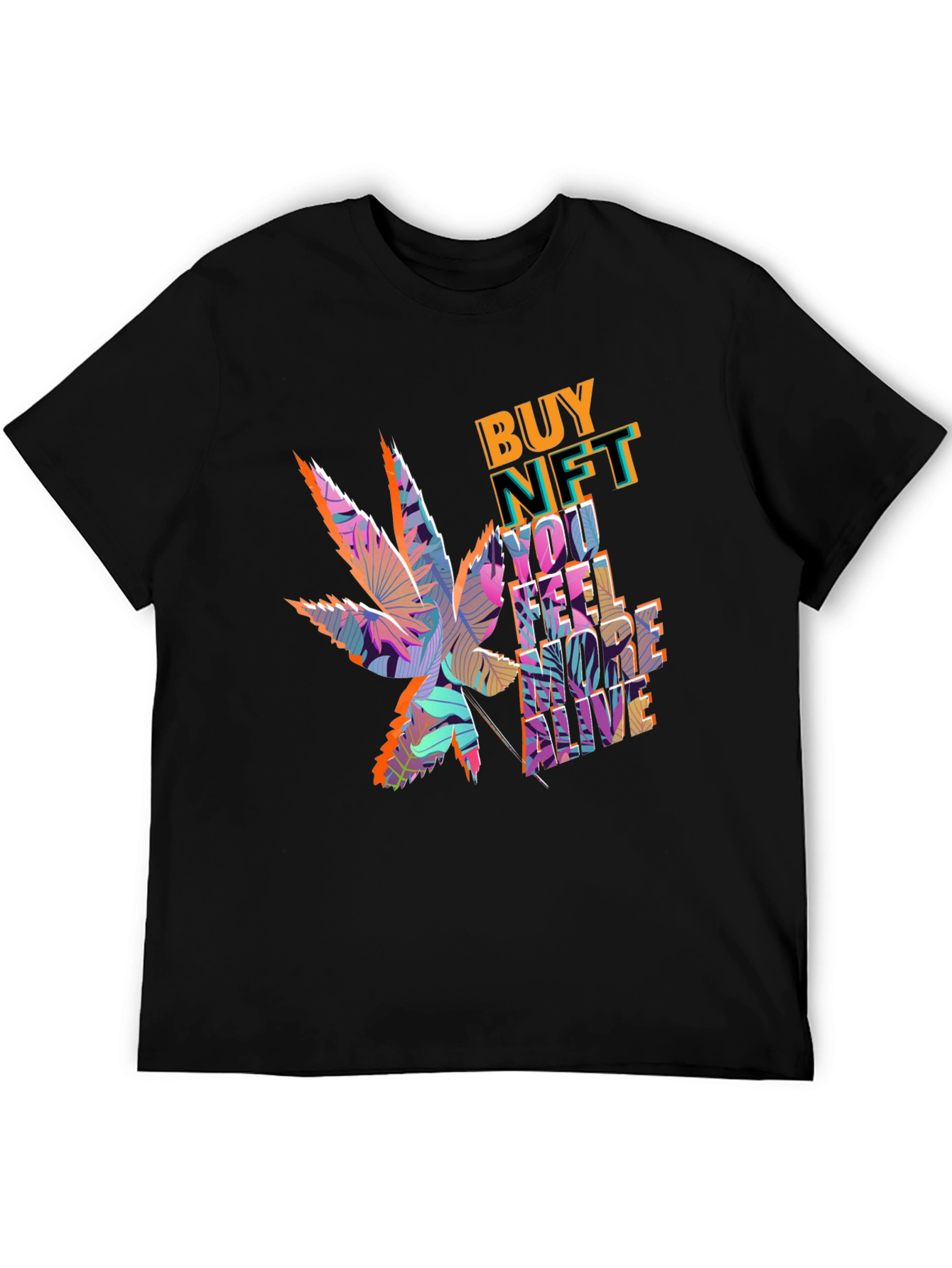 Buy NFT Marijuana Leaf Graphic Tee