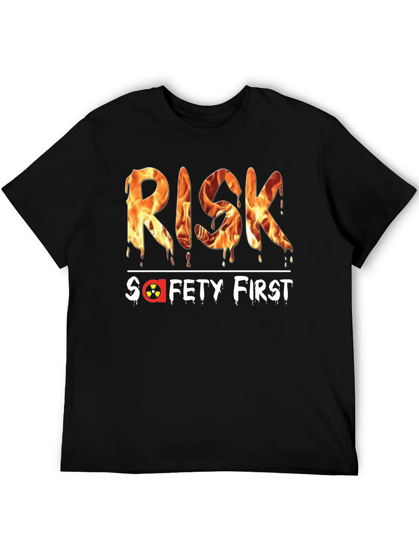 Risk Safety First Graphic Black T-Shirt