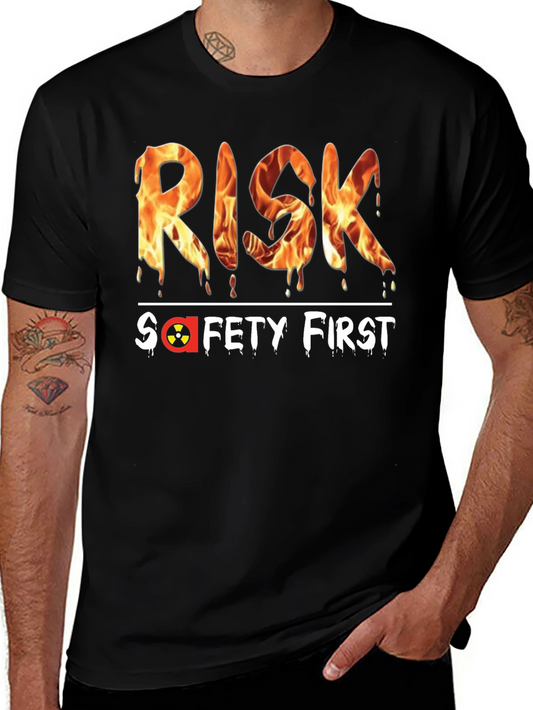 Risk Safety First Graphic Black T-Shirt