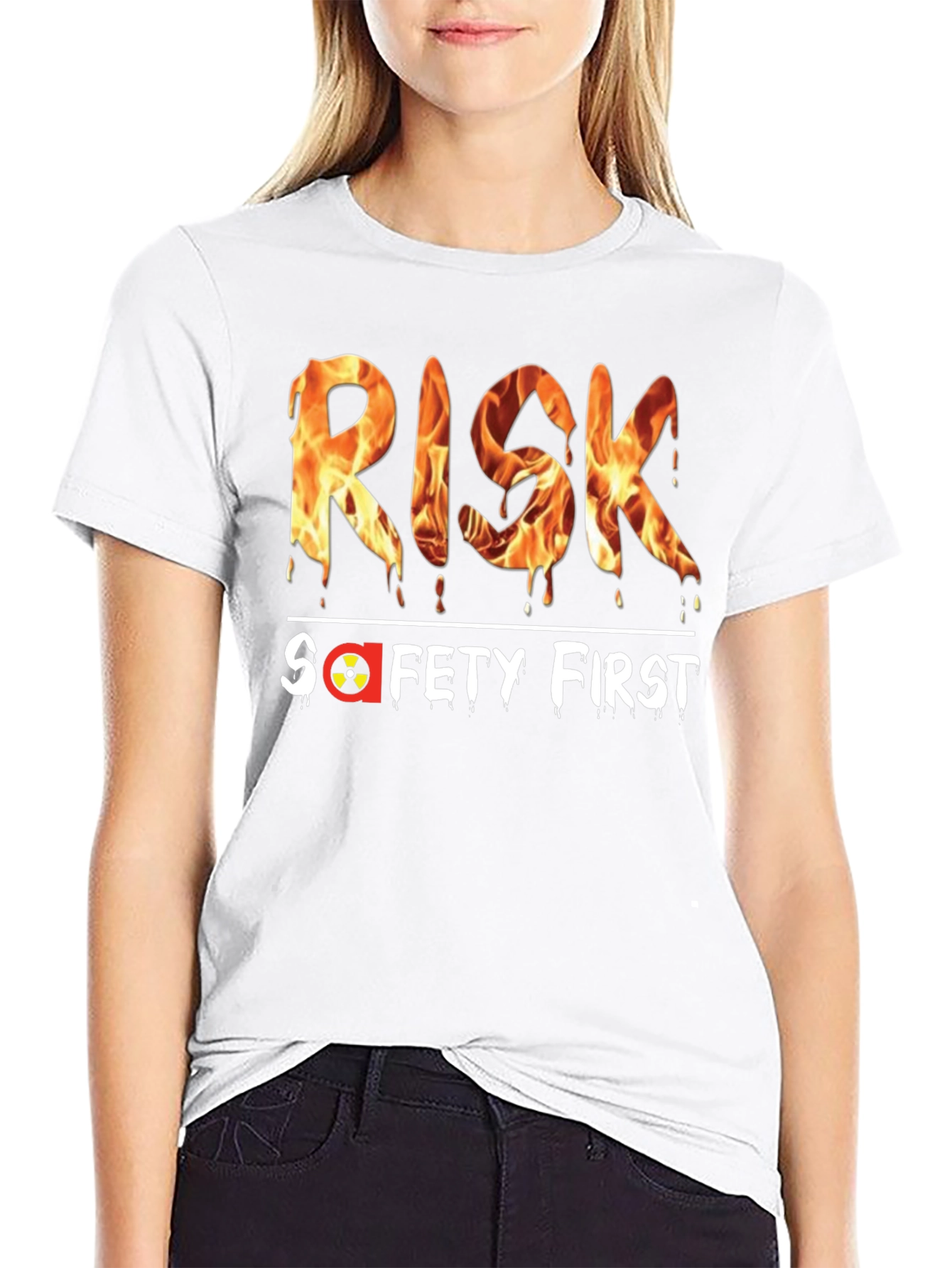 Risk Safety First Graphic Black T-Shirt
