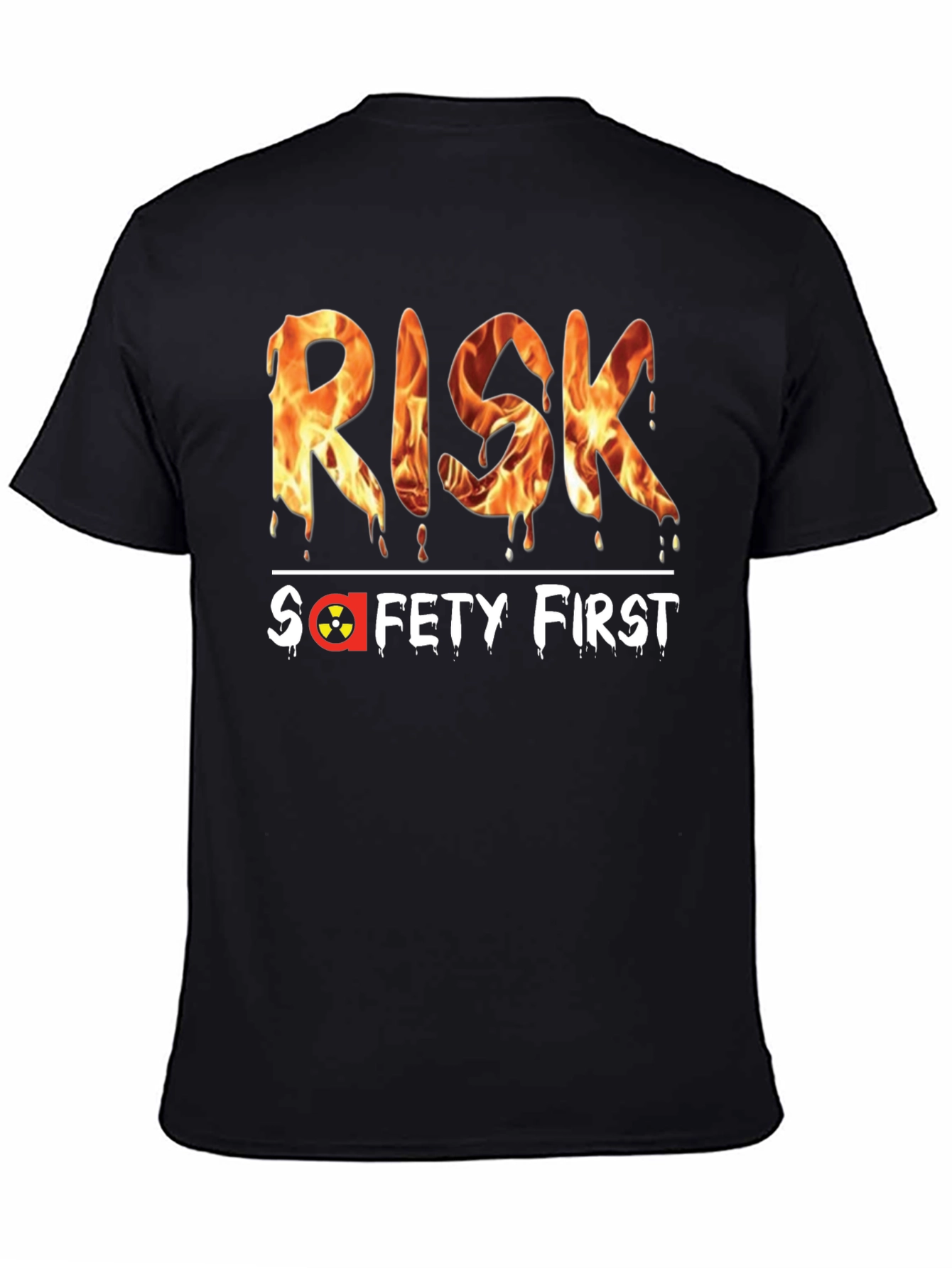 Risk Safety First Graphic Black T-Shirt