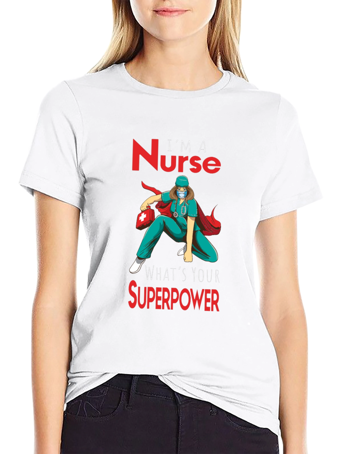 Nurse Superpower T-Shirt - Heroic Nurse Design