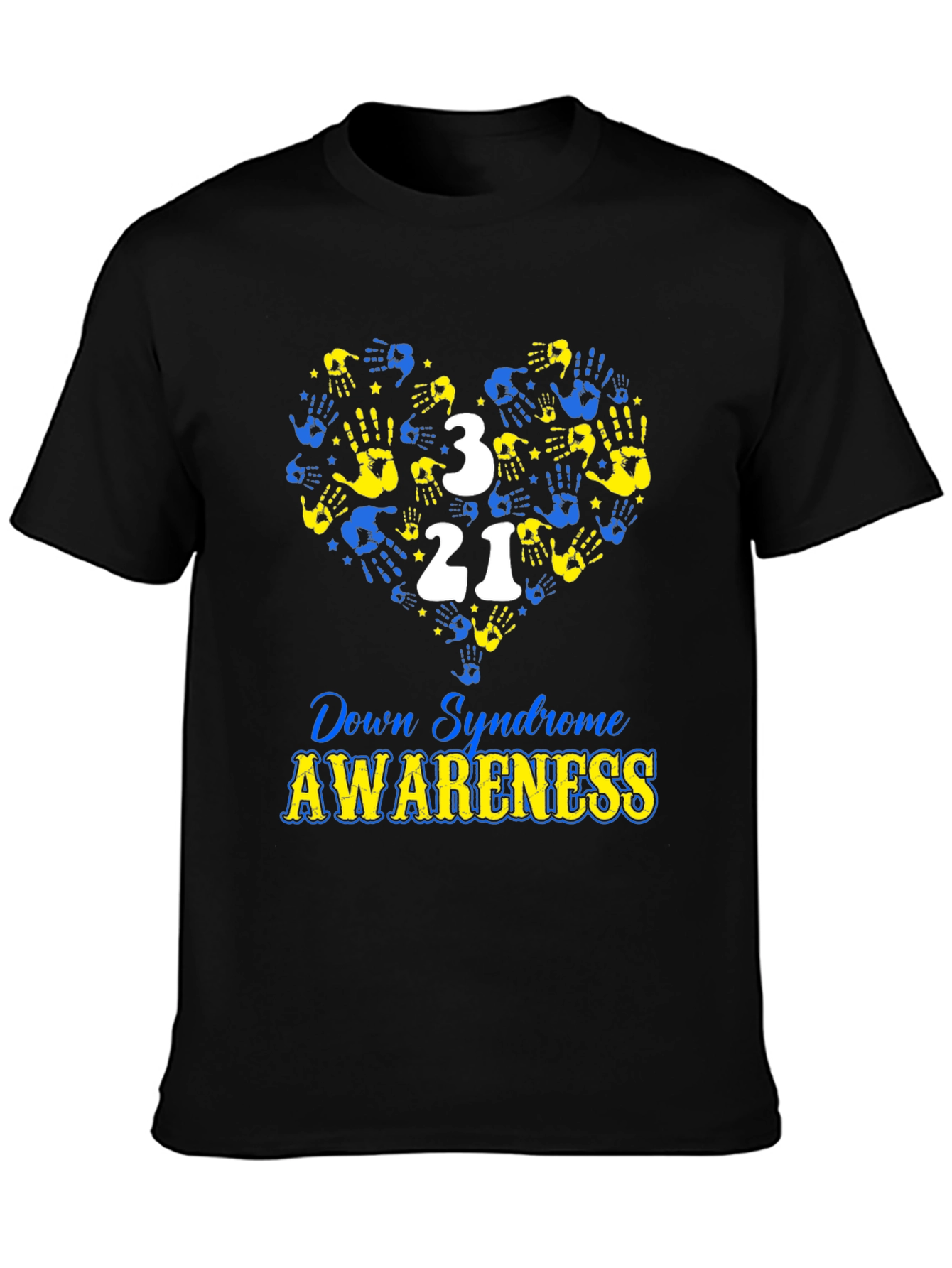 Down Syndrome Awareness T-Shirt Heart Hand Design