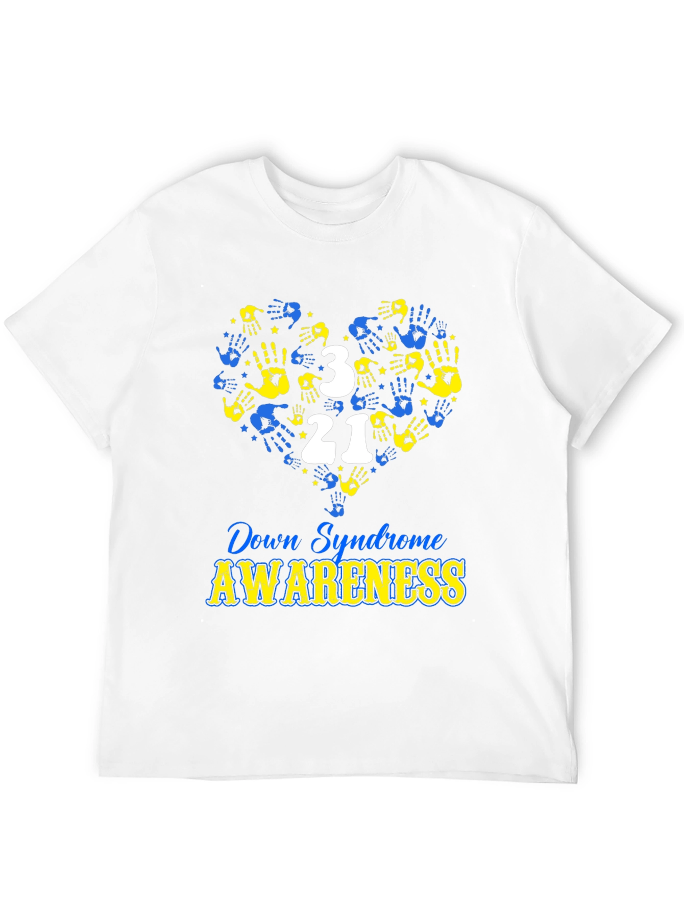 Down Syndrome Awareness T-Shirt Heart Hand Design