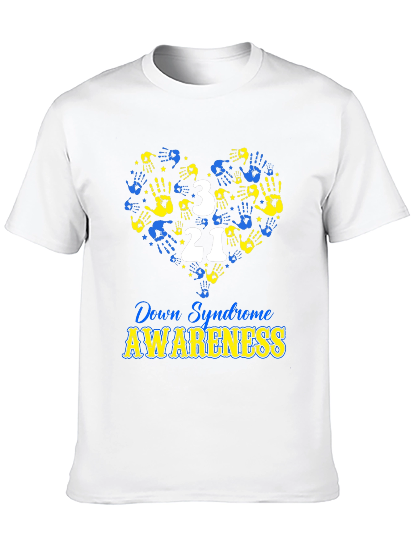 Down Syndrome Awareness T-Shirt Heart Hand Design