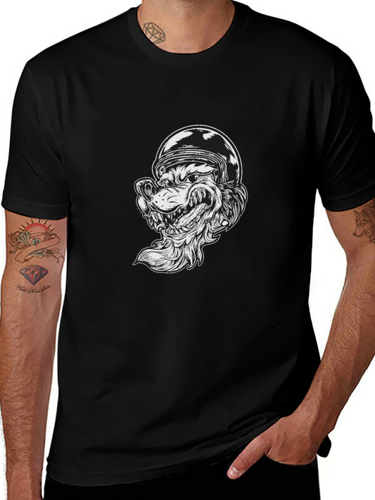 Wolf Rider Graphic Tee - Black