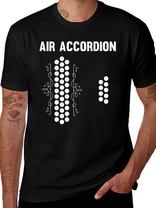 Air Accordion T-Shirt - Black Novelty Tee