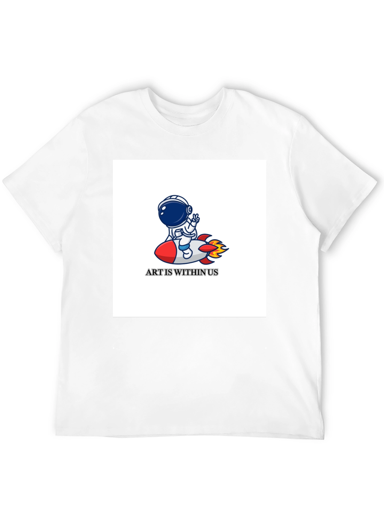 Art Within Us Astronaut Rocket Graphic Tee
