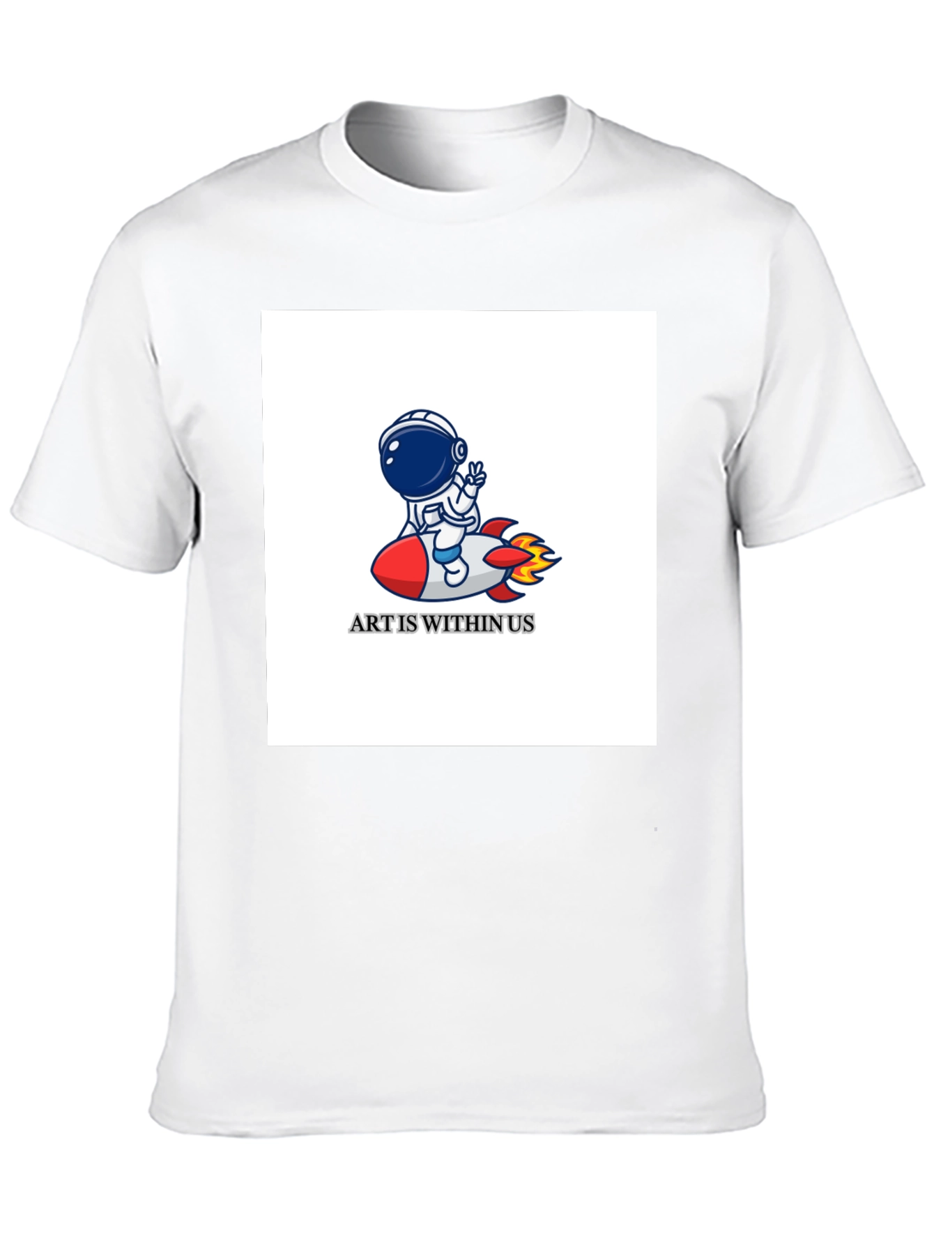 Art Within Us Astronaut Rocket Graphic Tee