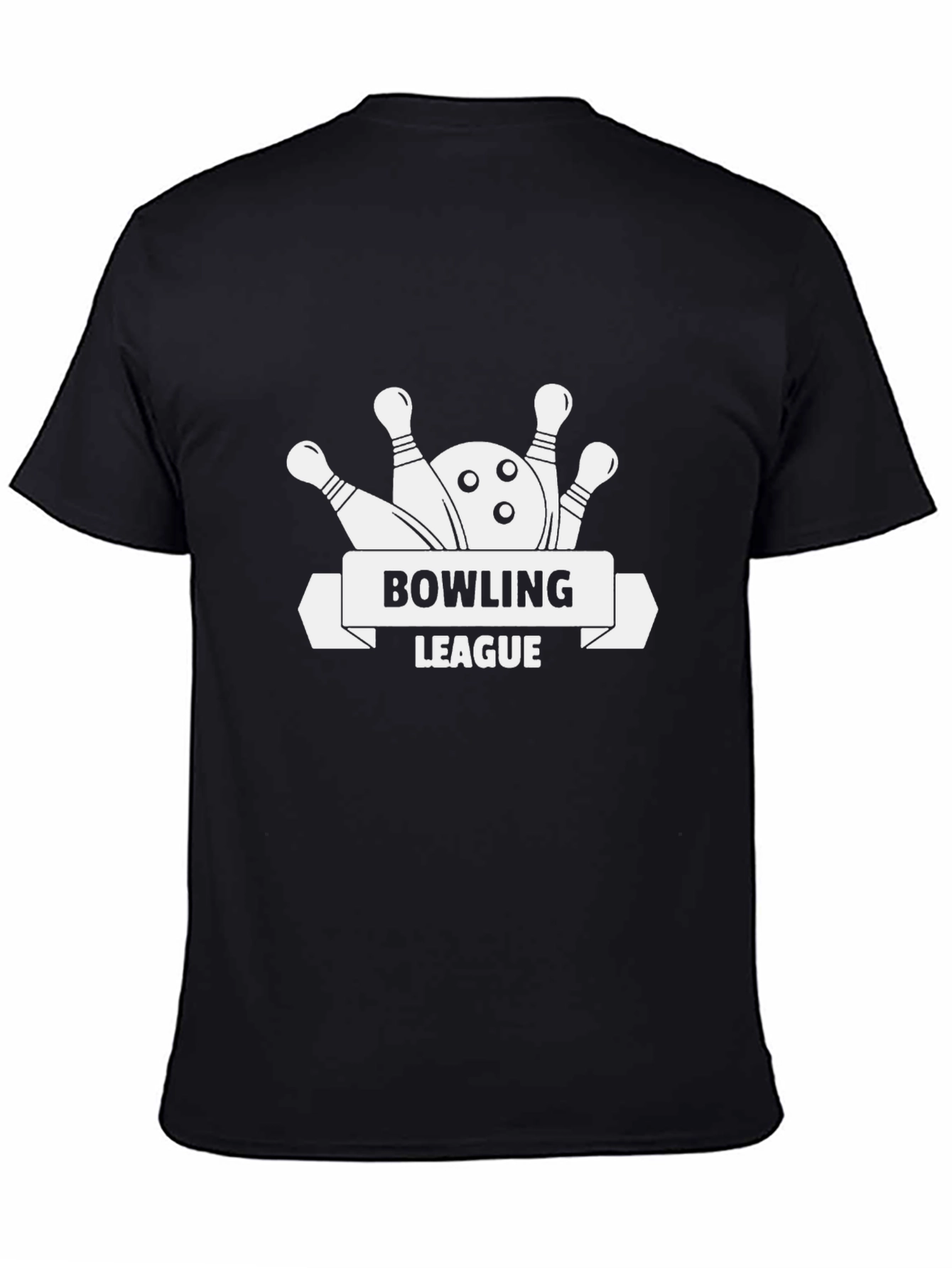 Bowling League Graphic Tee - Black