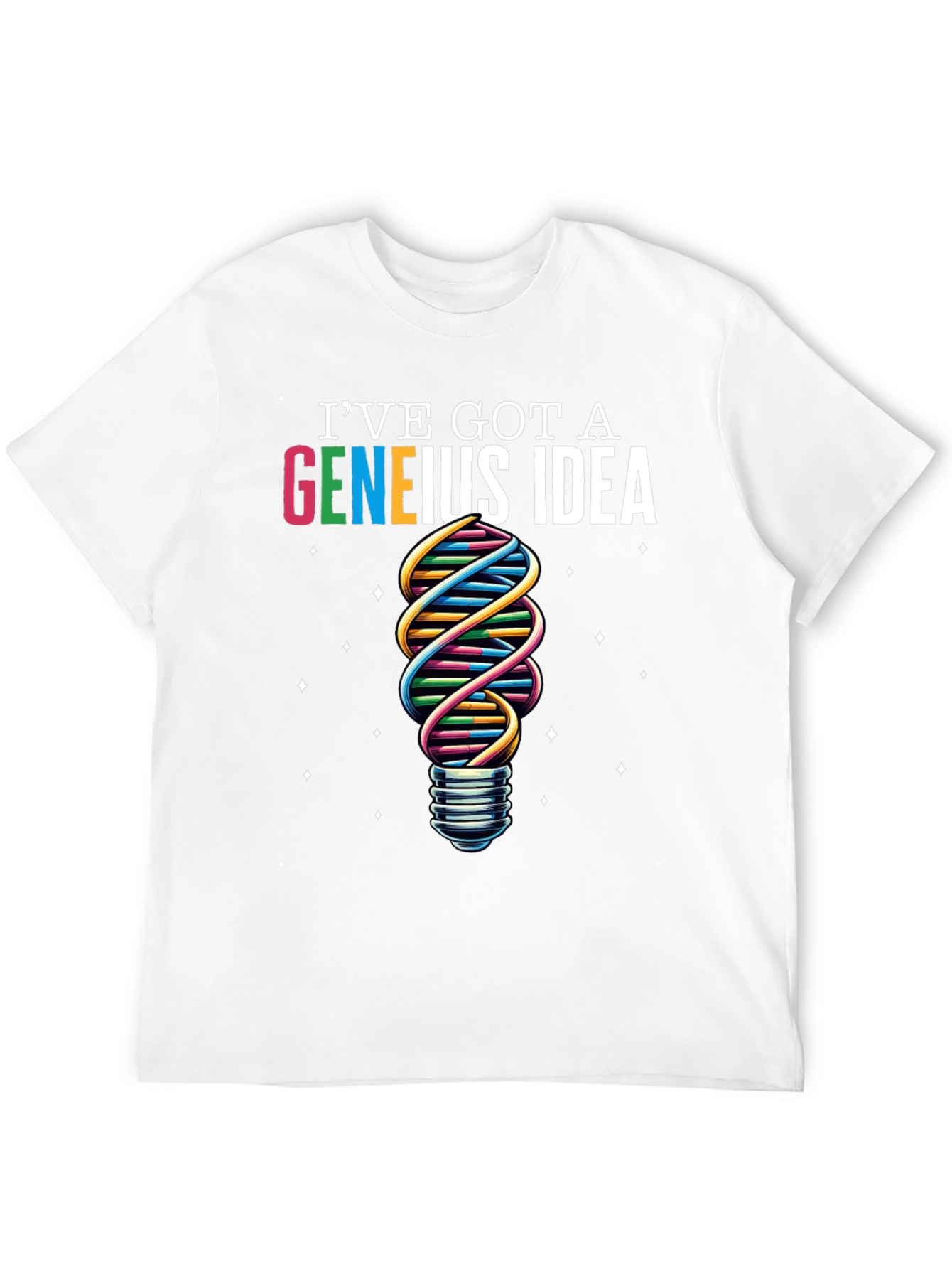 Geneius Idea T-Shirt - Science DNA Lightbulb Graphic Tee