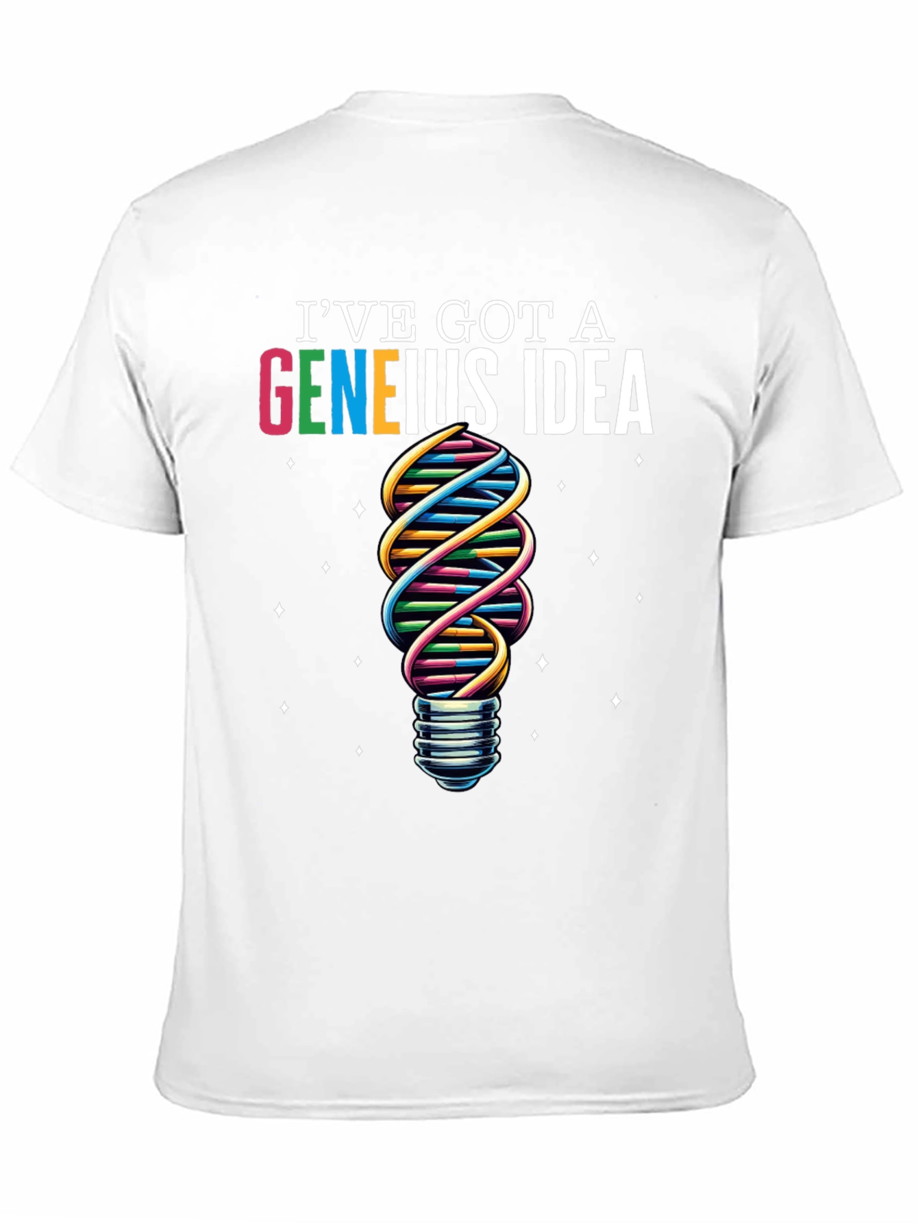 Geneius Idea T-Shirt - Science DNA Lightbulb Graphic Tee