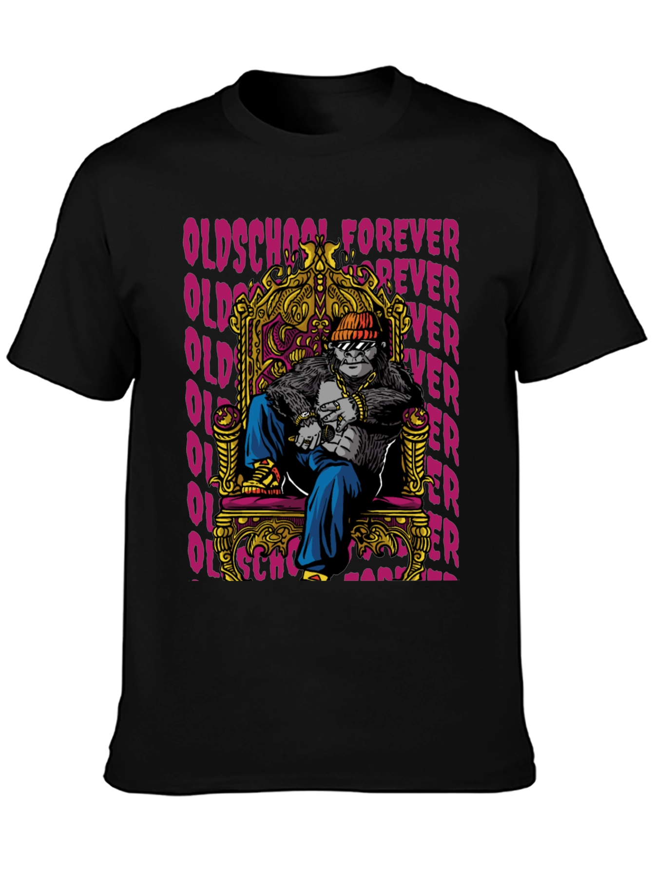 Oldschool Gorilla Throne T-Shirt