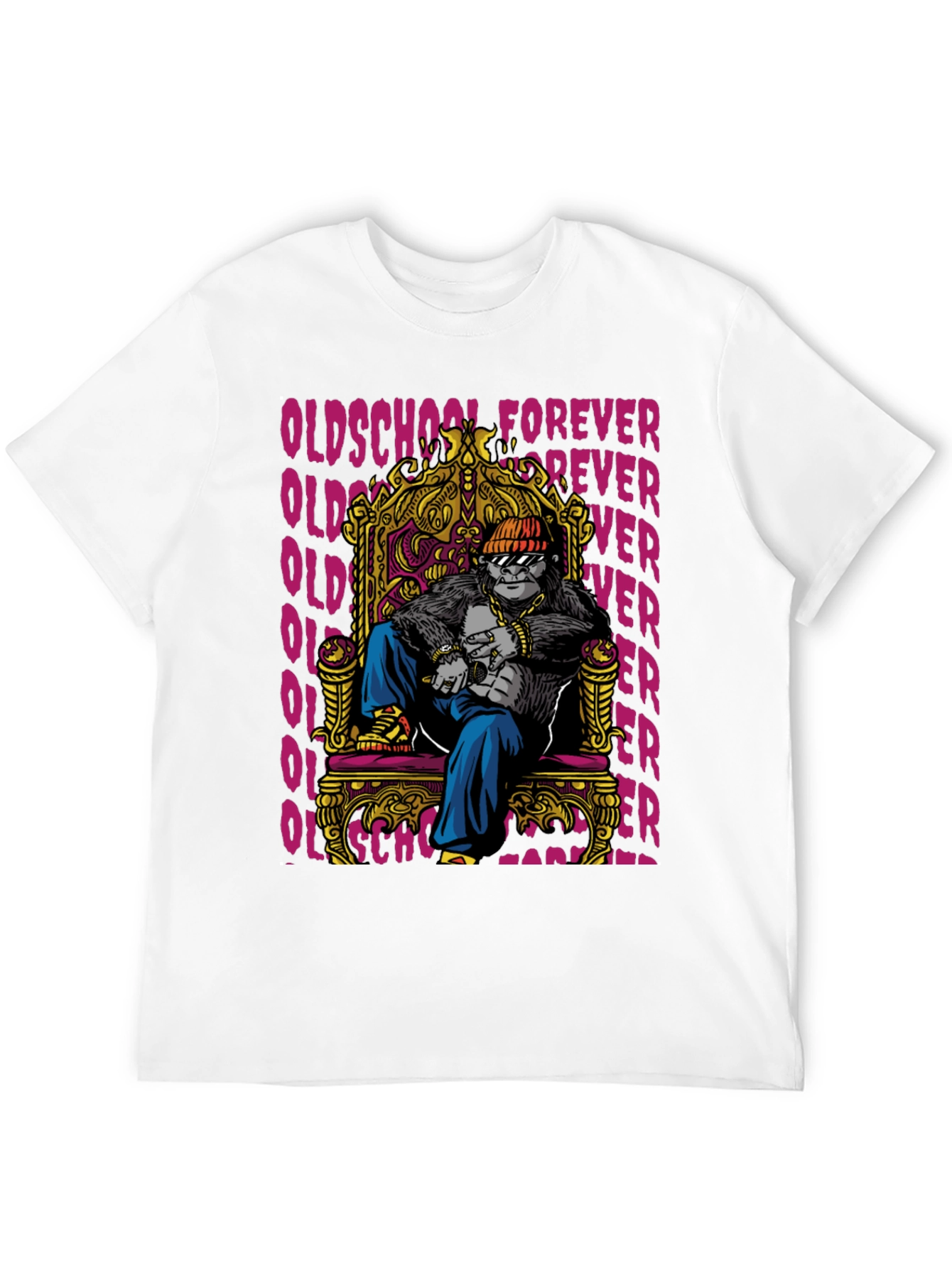 Oldschool Gorilla Throne T-Shirt