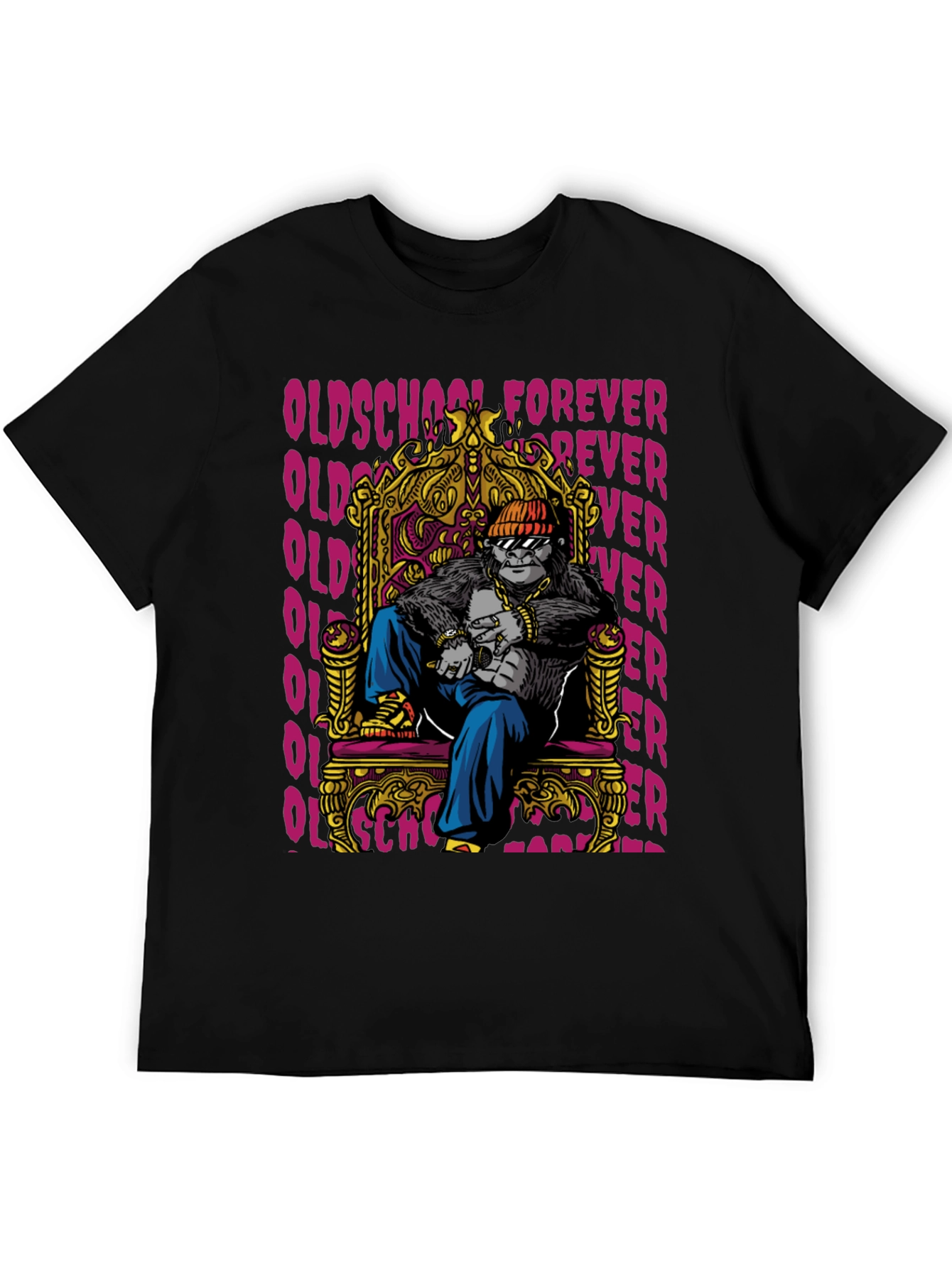Oldschool Gorilla Throne T-Shirt