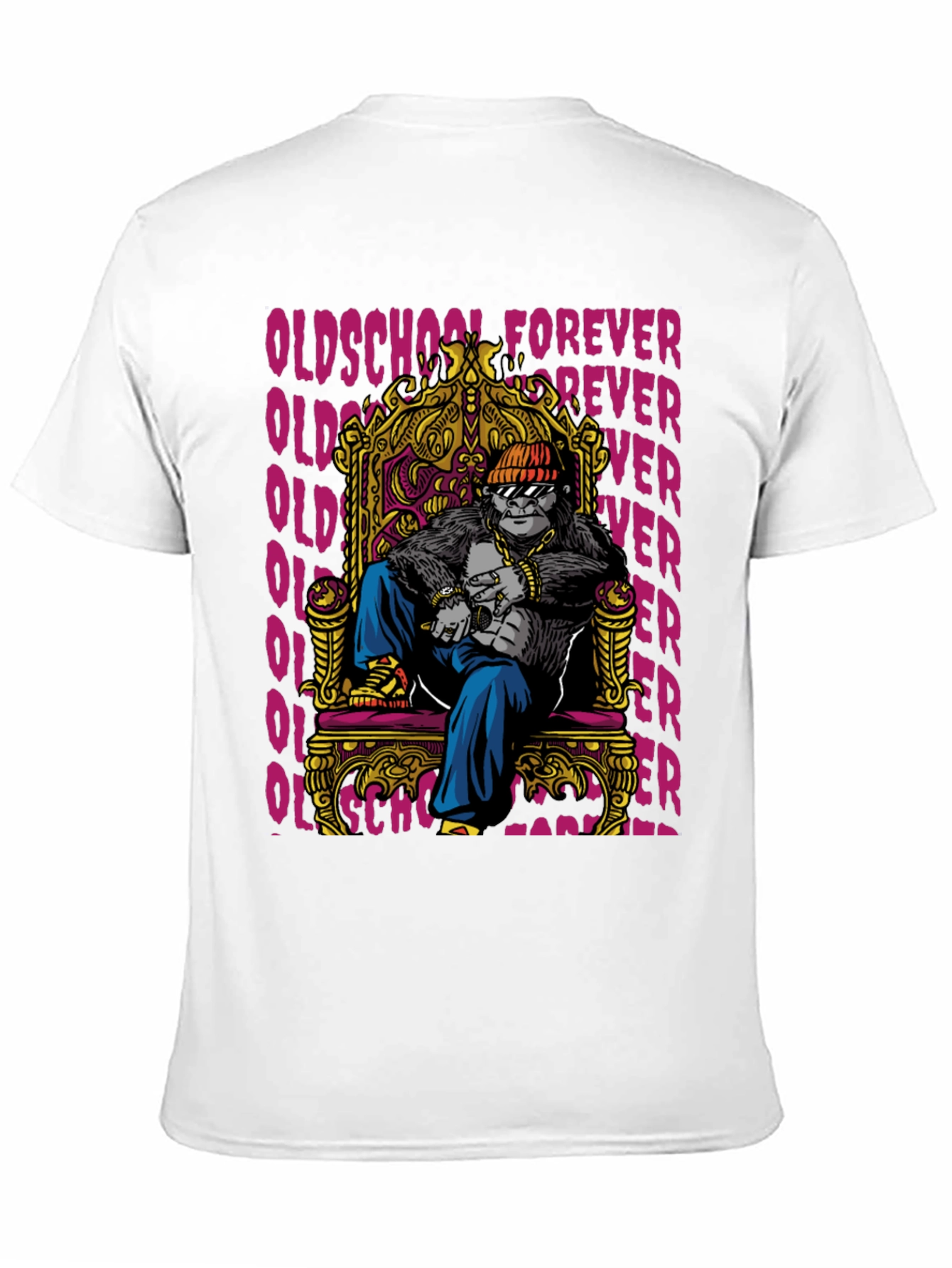 Oldschool Gorilla Throne T-Shirt